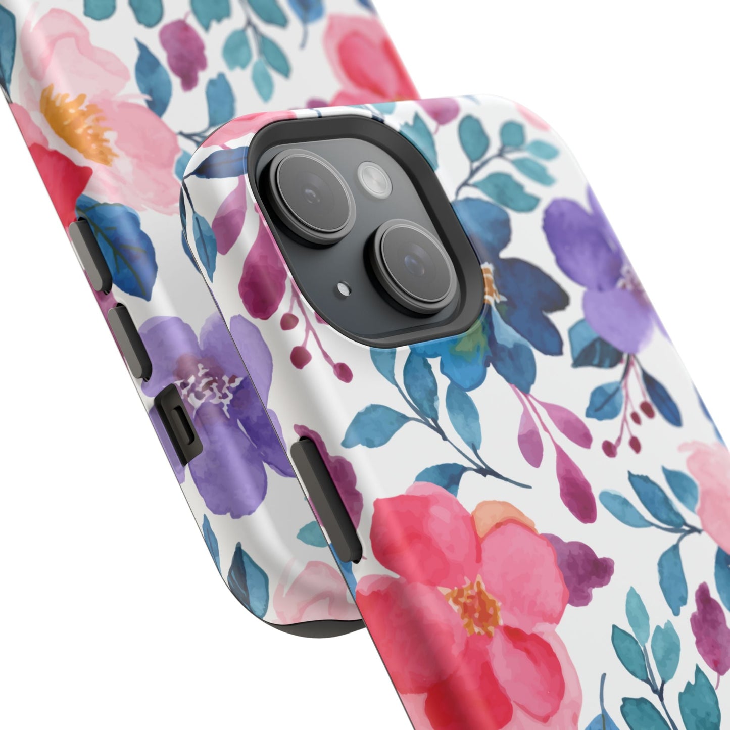 Mystic Bloom – MagSafe Case with Vibrant Watercolor Florals - BOGO Cases