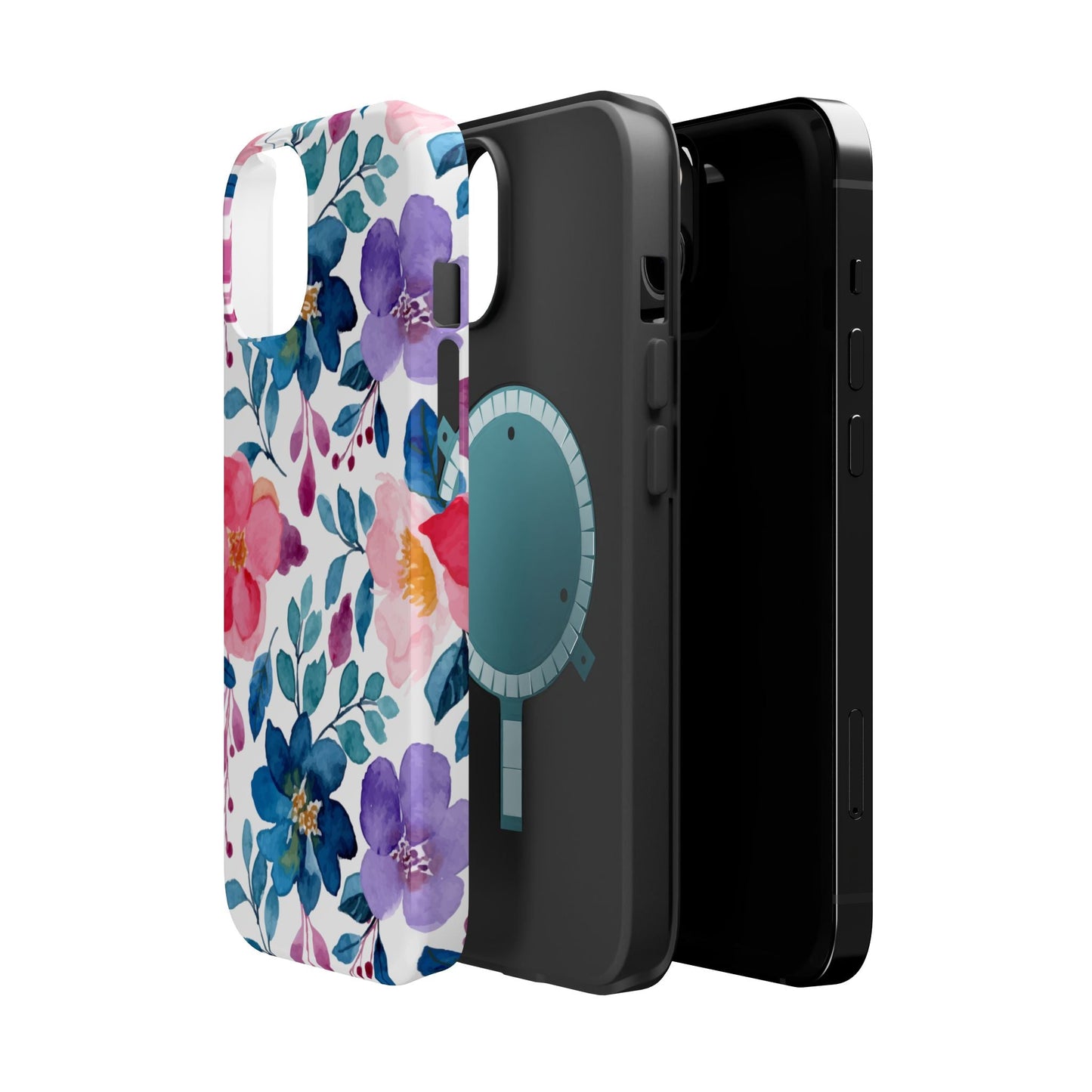 Mystic Bloom – MagSafe Case with Vibrant Watercolor Florals - BOGO Cases