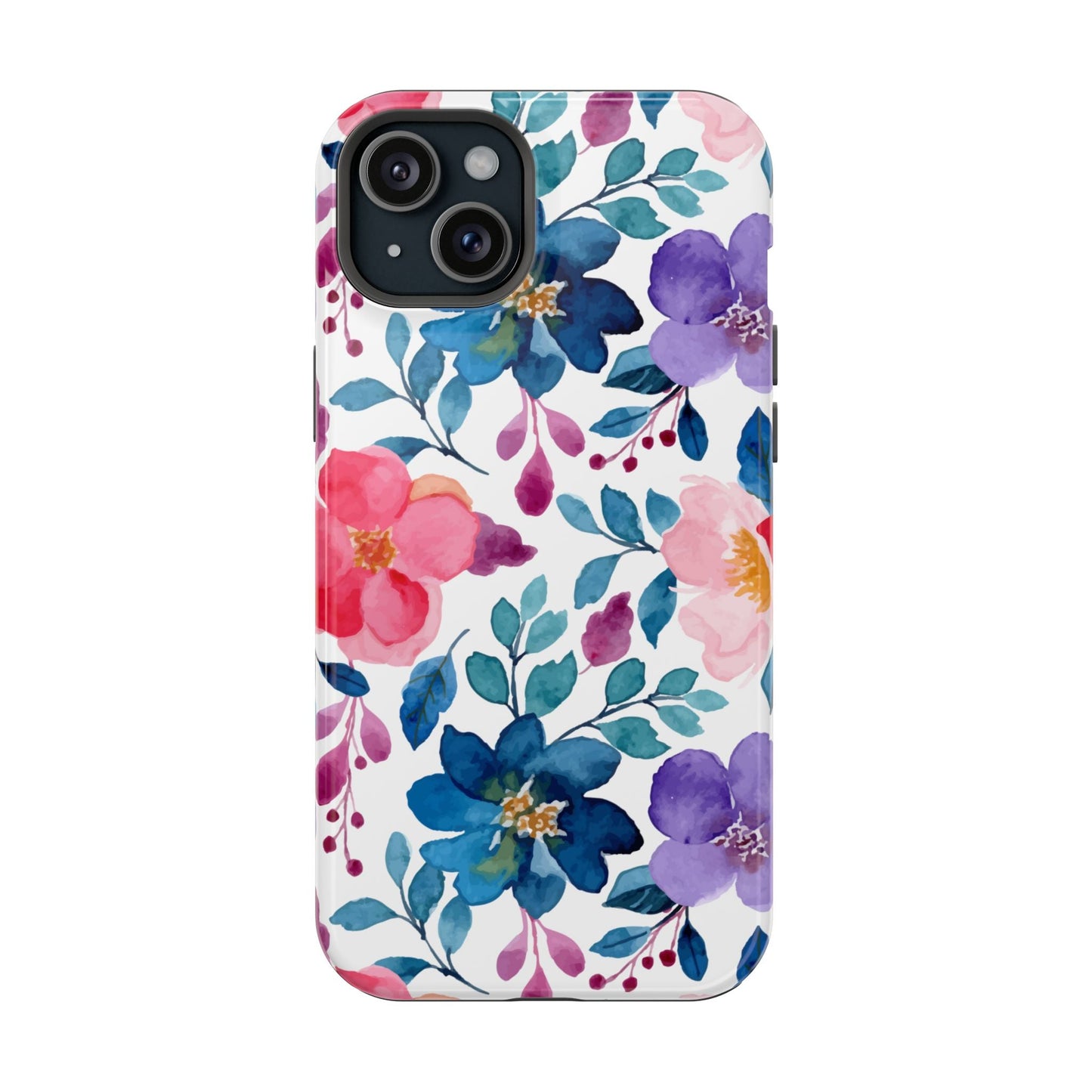 Mystic Bloom – MagSafe Case with Vibrant Watercolor Florals - BOGO Cases