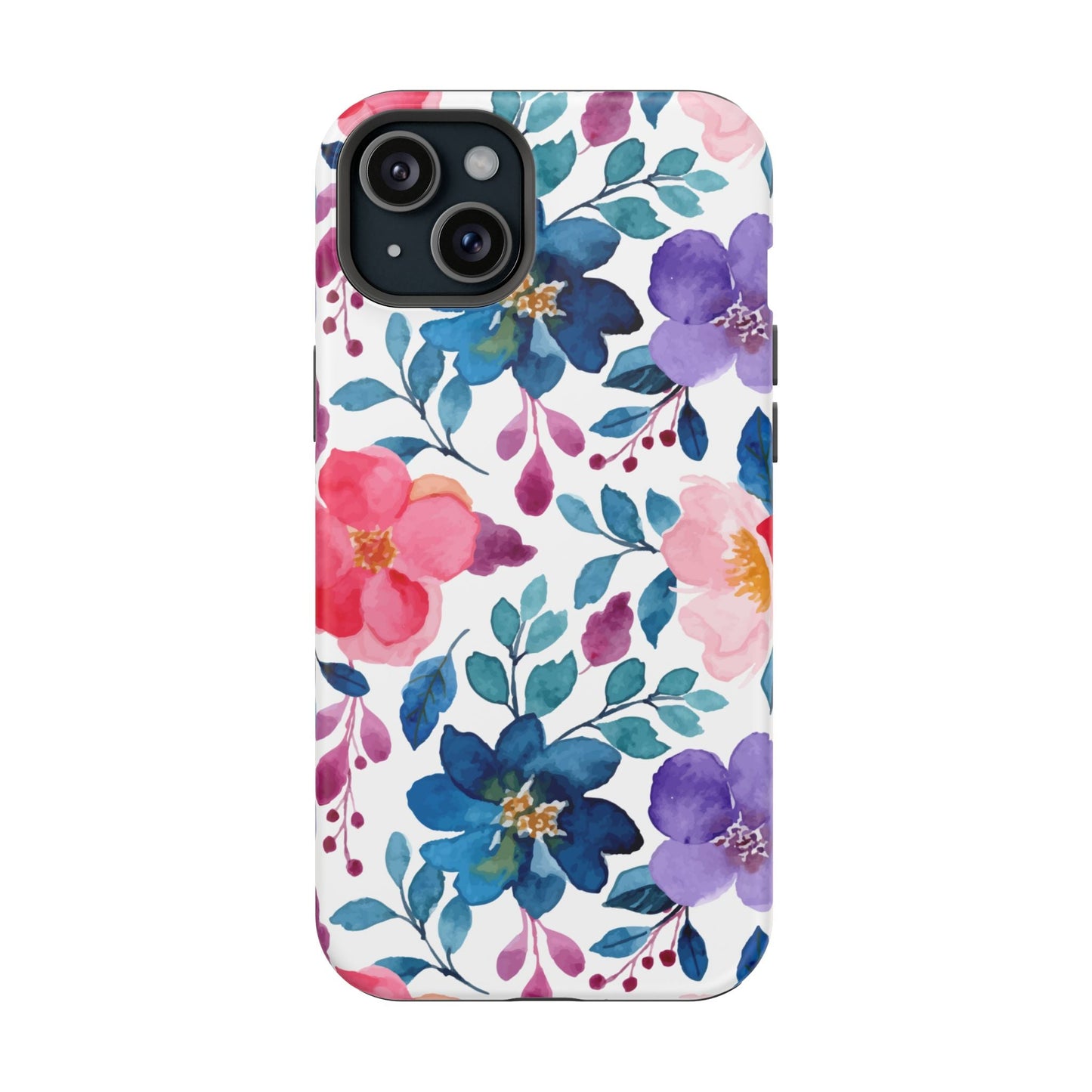 Mystic Bloom – MagSafe Case with Vibrant Watercolor Florals - BOGO Cases