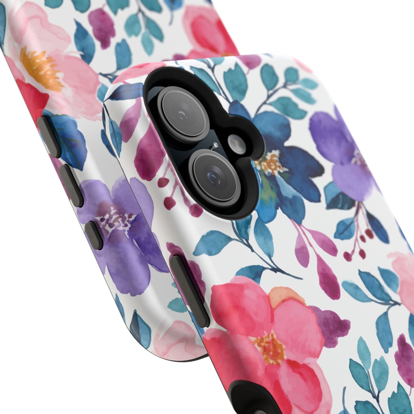 Mystic Bloom – MagSafe Case with Vibrant Watercolor Florals - BOGO Cases