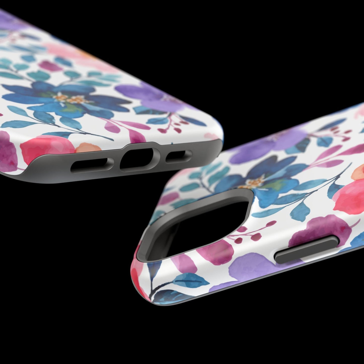 Mystic Bloom – MagSafe Case with Vibrant Watercolor Florals - BOGO Cases
