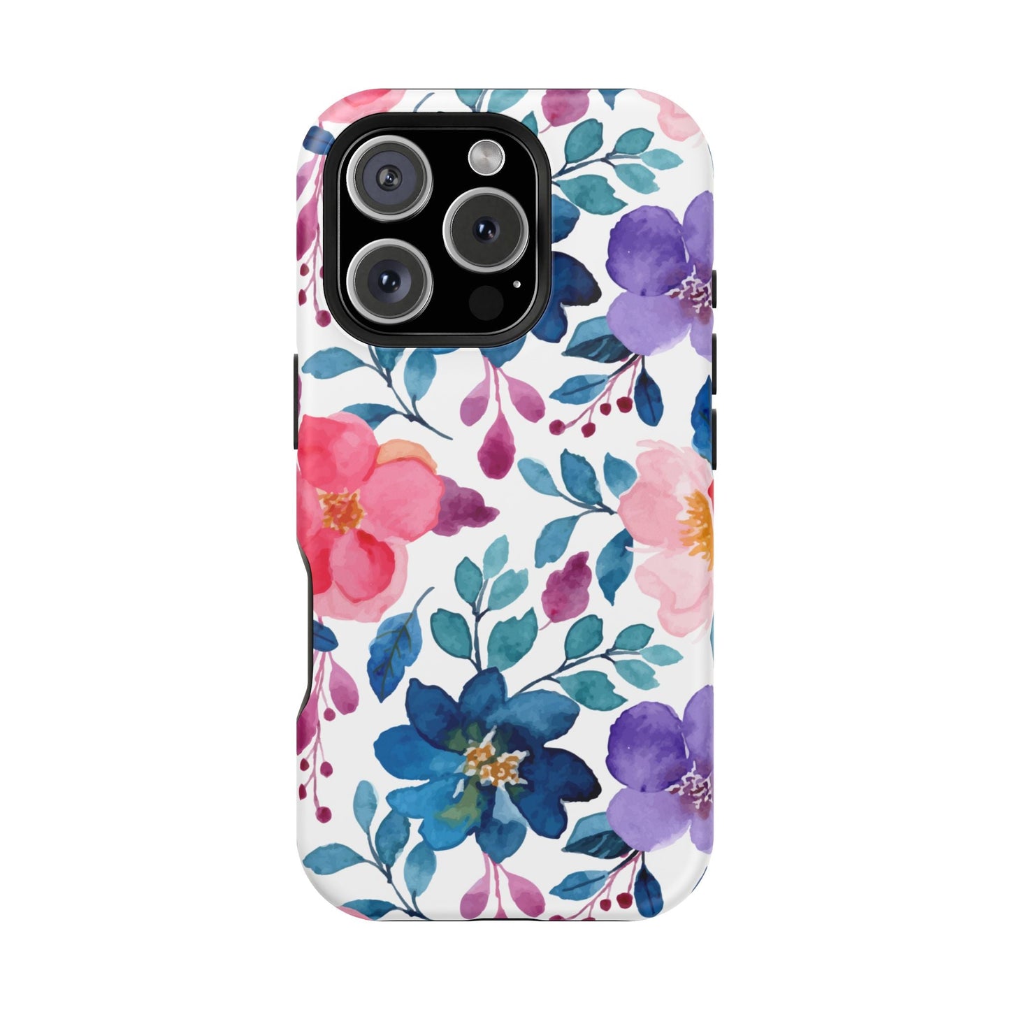 Mystic Bloom – MagSafe Case with Vibrant Watercolor Florals - BOGO Cases
