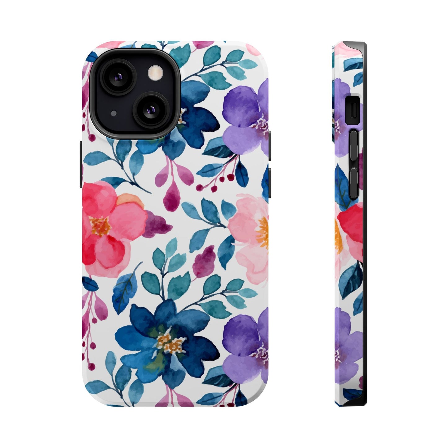 Mystic Bloom – MagSafe Case with Vibrant Watercolor Florals - BOGO Cases