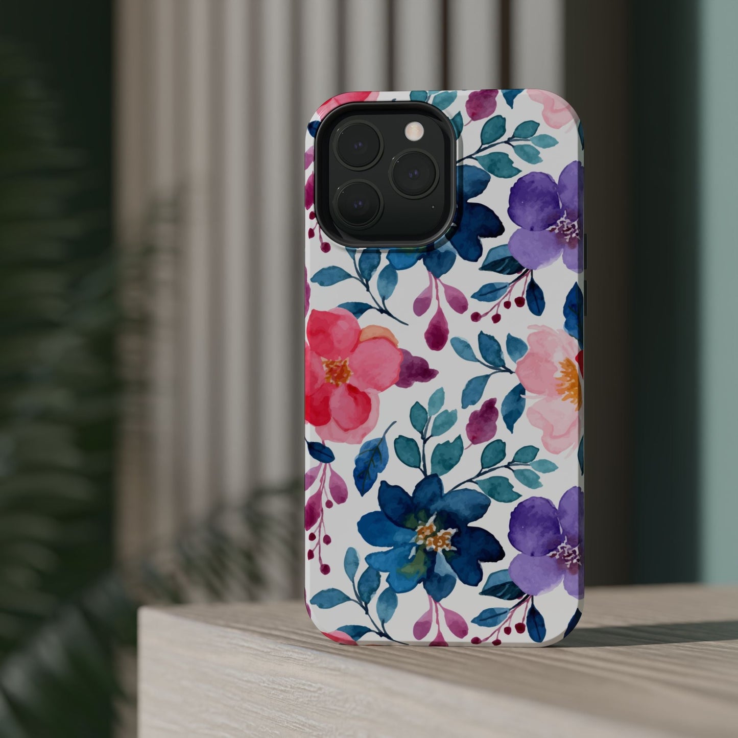 Mystic Bloom – MagSafe Case with Vibrant Watercolor Florals - BOGO Cases