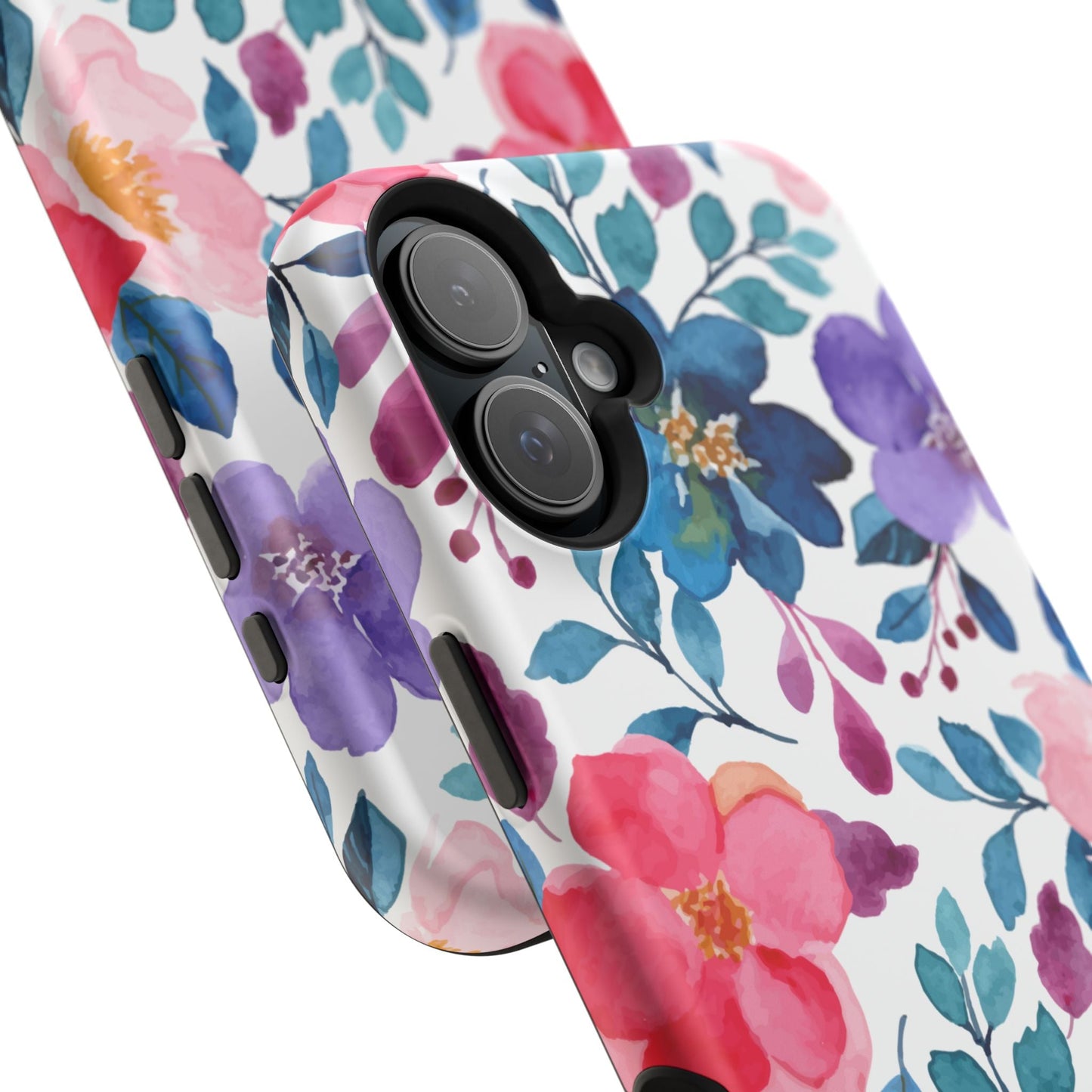 Mystic Bloom – MagSafe Case with Vibrant Watercolor Florals - BOGO Cases