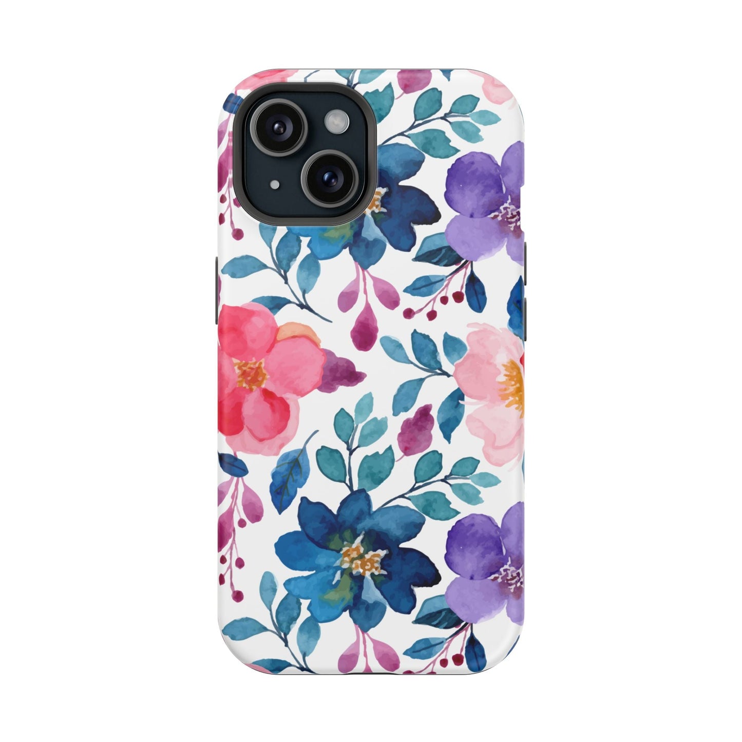 Mystic Bloom – MagSafe Case with Vibrant Watercolor Florals - BOGO Cases
