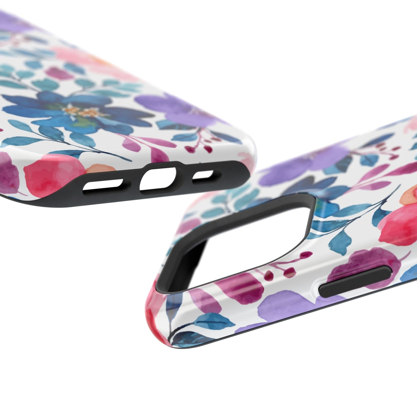 Mystic Bloom – MagSafe Case with Vibrant Watercolor Florals - BOGO Cases