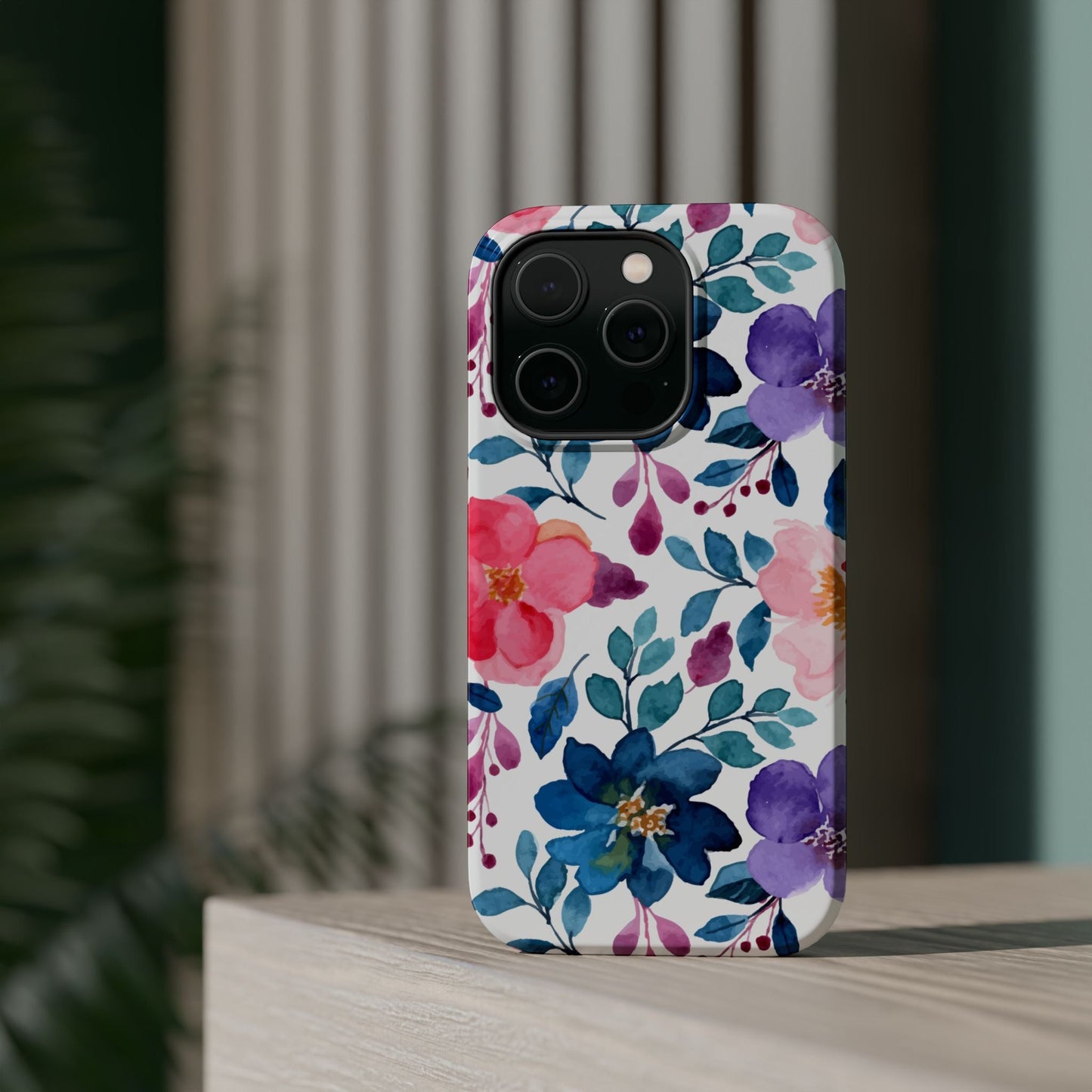 Mystic Bloom – MagSafe Case with Vibrant Watercolor Florals - BOGO Cases