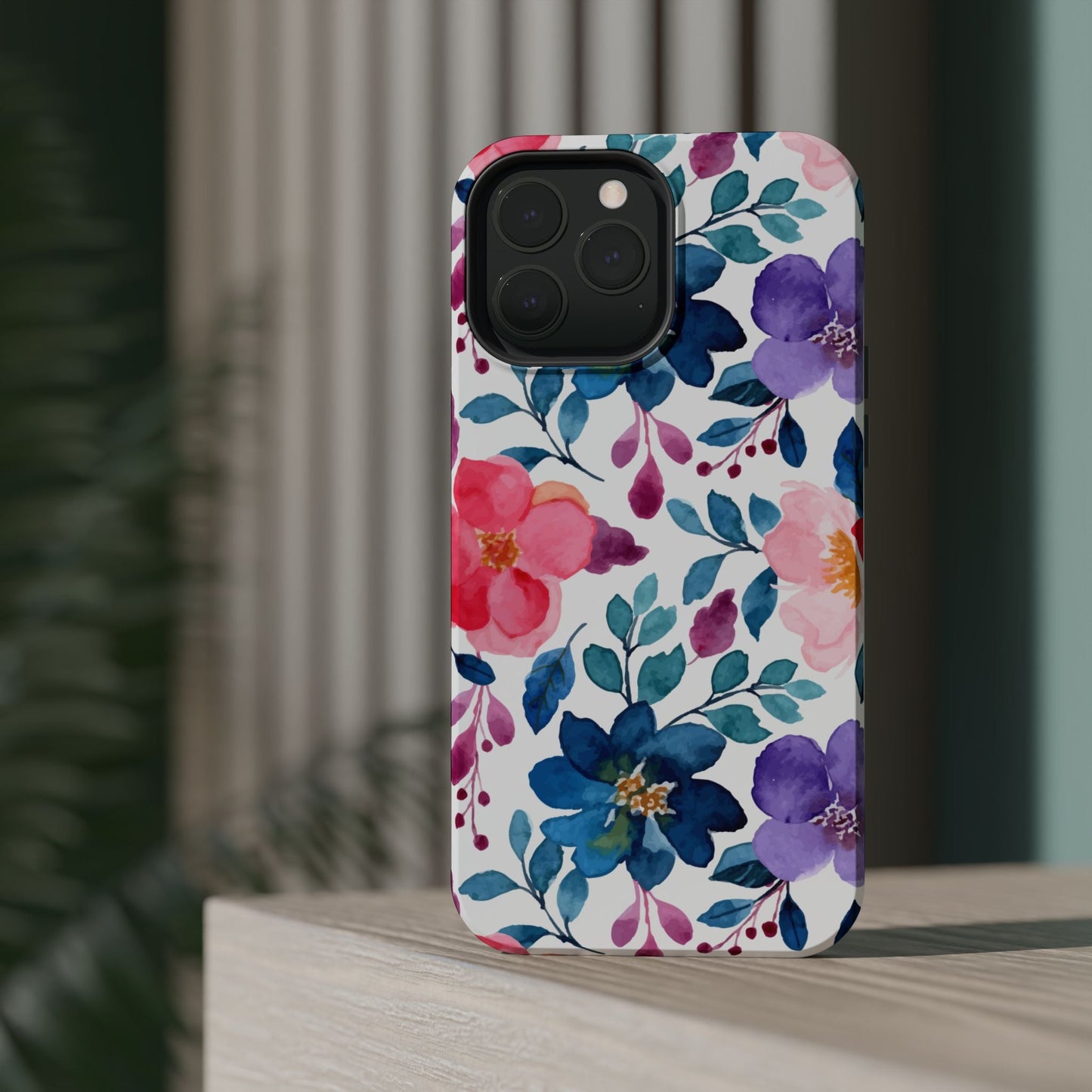 Mystic Bloom – MagSafe Case with Vibrant Watercolor Florals - BOGO Cases