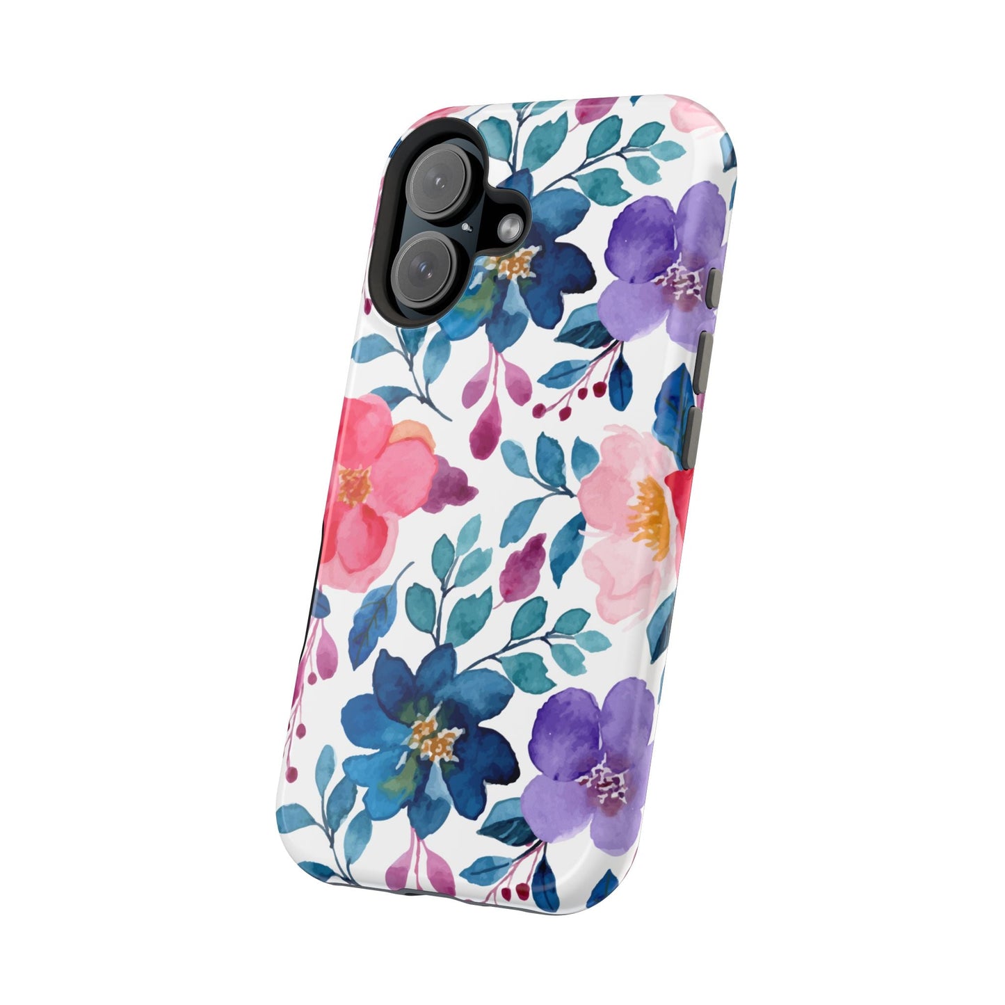 Mystic Bloom – MagSafe Case with Vibrant Watercolor Florals - BOGO Cases