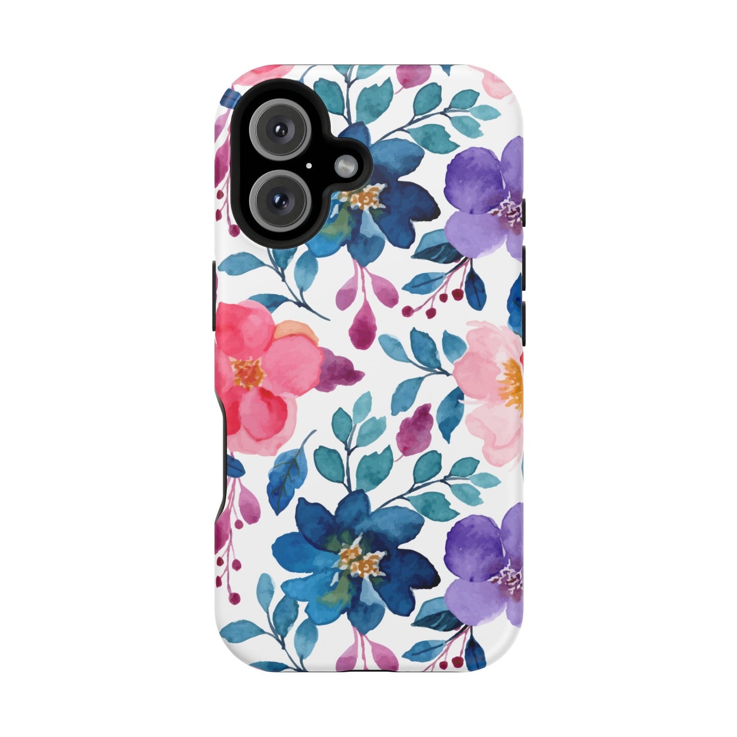 Mystic Bloom – MagSafe Case with Vibrant Watercolor Florals - BOGO Cases