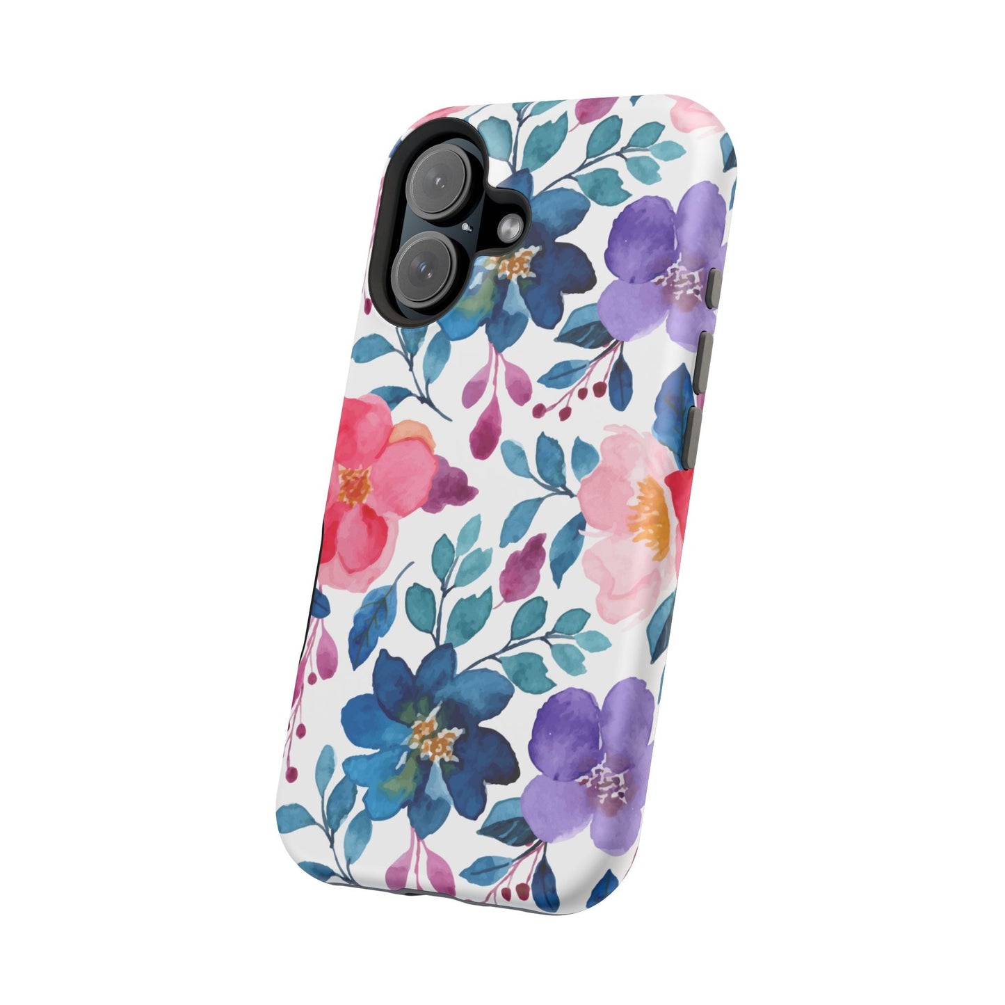 Mystic Bloom – MagSafe Case with Vibrant Watercolor Florals - BOGO Cases