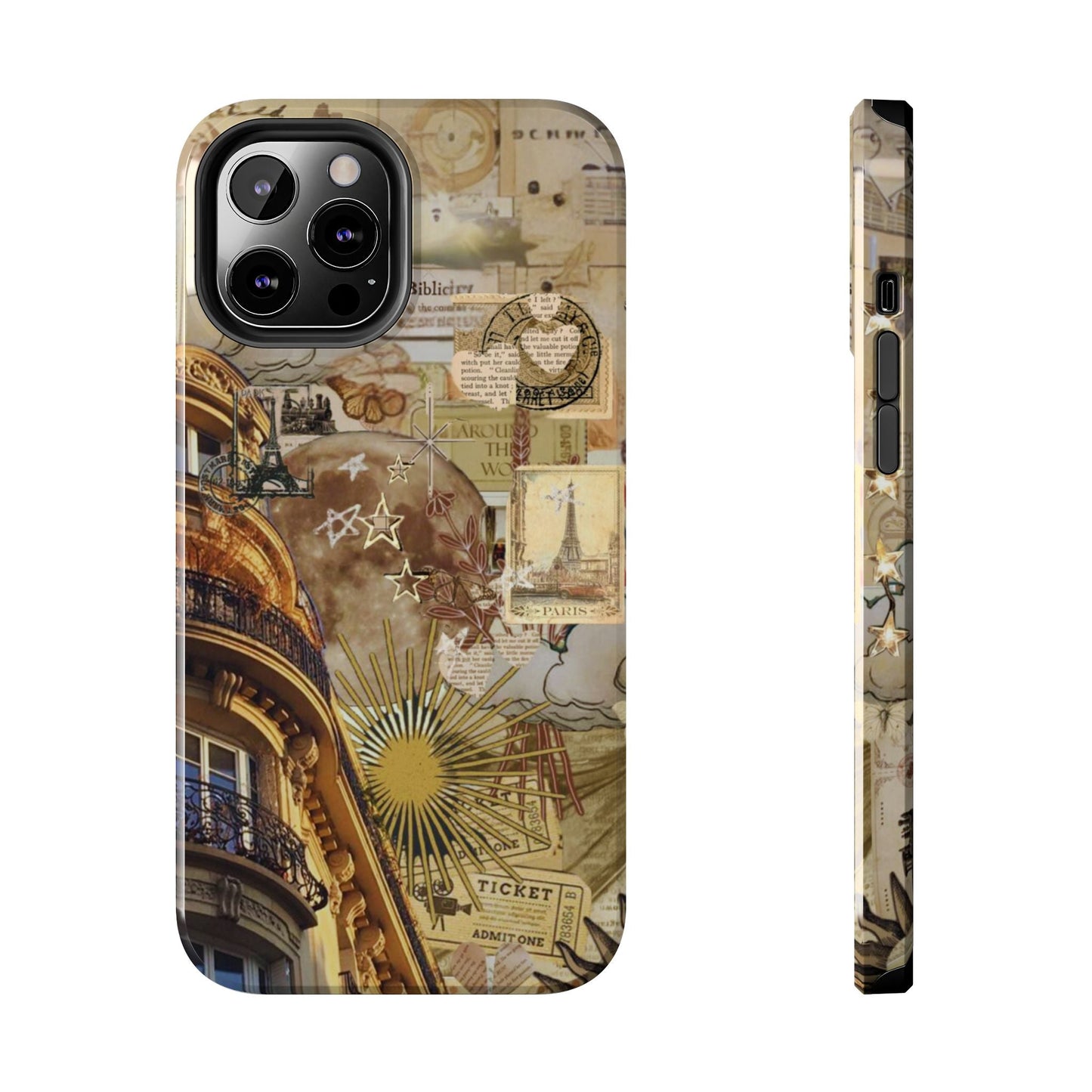 Parisian Dream Collage iPhone Case – Dual - Layer Protection with Vintage French Aesthetic - BOGO Cases
