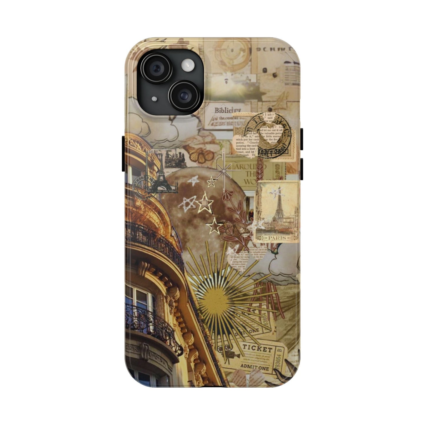 Parisian Dream Collage iPhone Case – Dual - Layer Protection with Vintage French Aesthetic - BOGO Cases