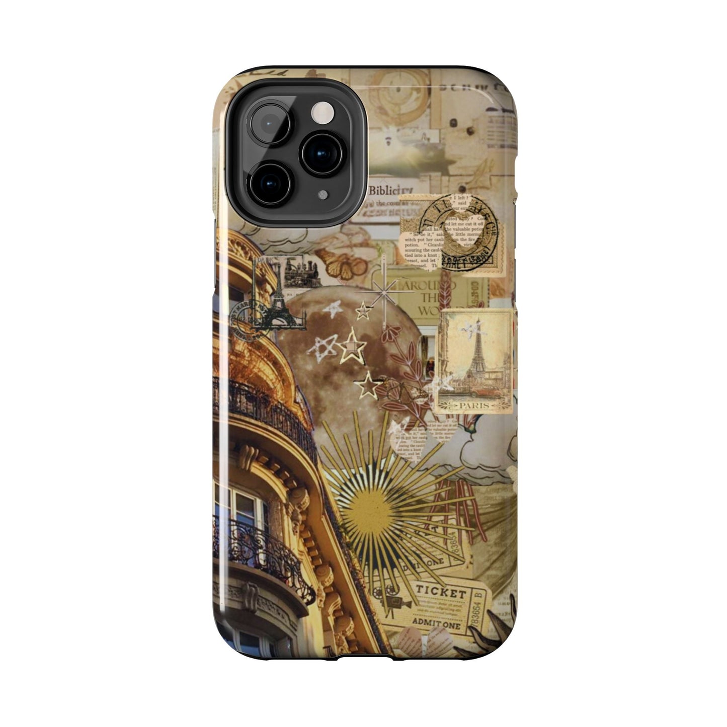Parisian Dream Collage iPhone Case – Dual - Layer Protection with Vintage French Aesthetic - BOGO Cases