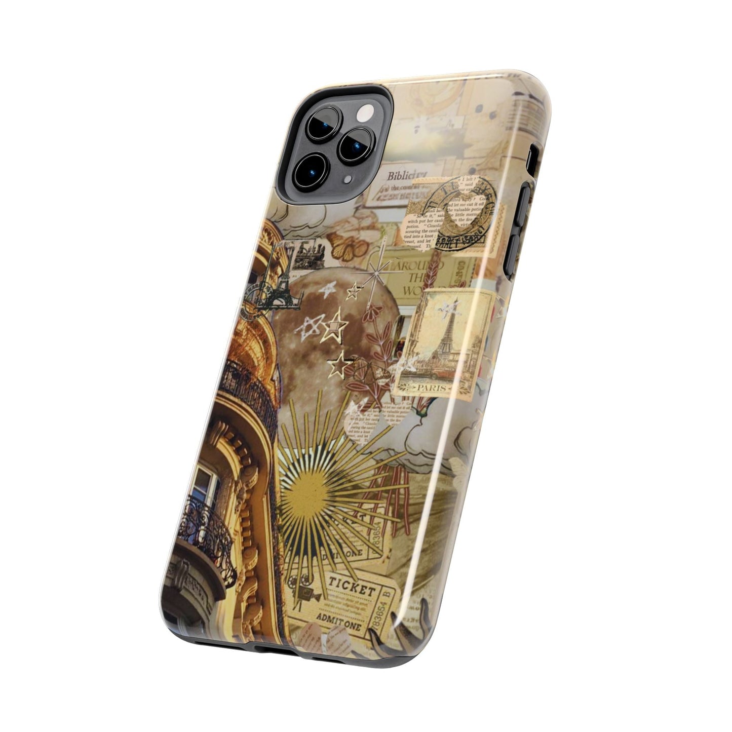 Parisian Dream Collage iPhone Case – Dual - Layer Protection with Vintage French Aesthetic - BOGO Cases