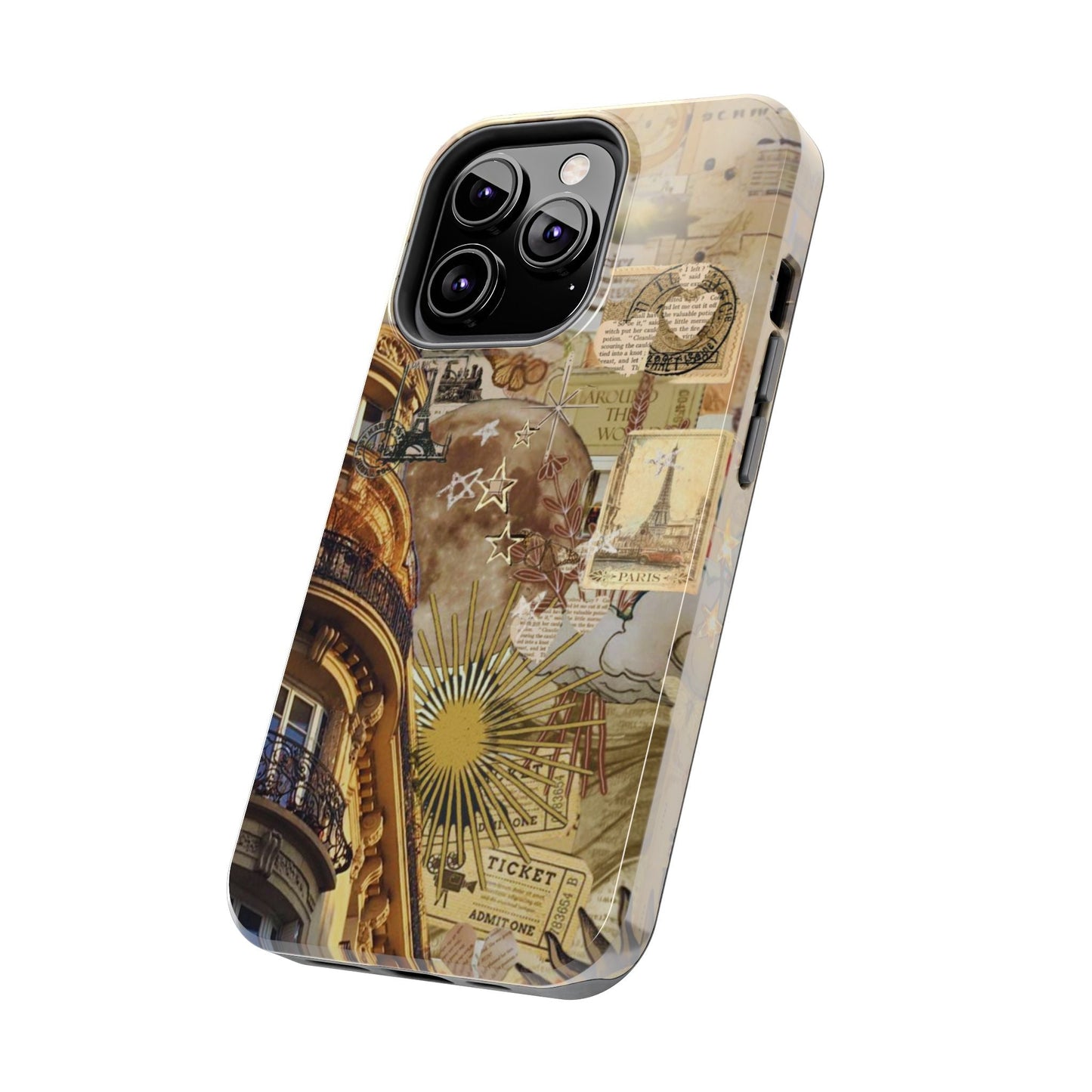 Parisian Dream Collage iPhone Case – Dual - Layer Protection with Vintage French Aesthetic - BOGO Cases
