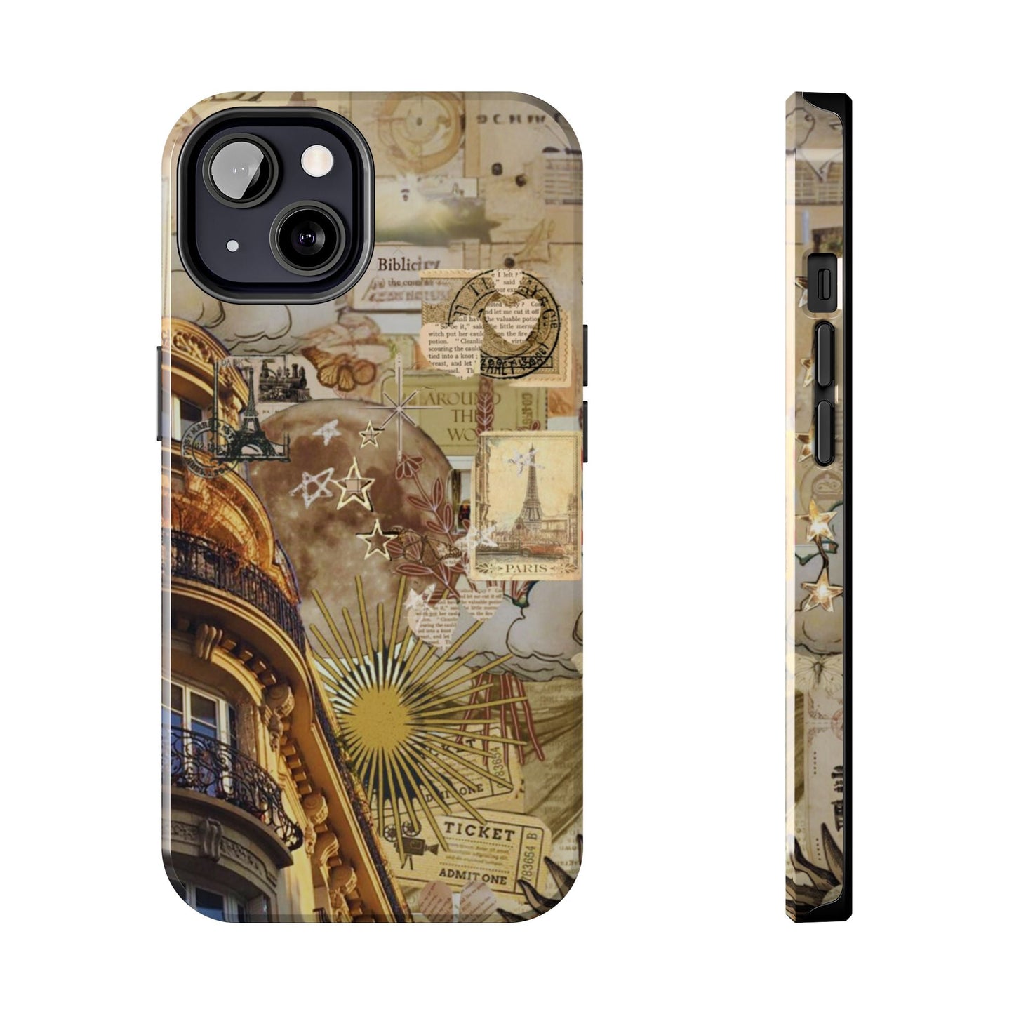 Parisian Dream Collage iPhone Case – Dual - Layer Protection with Vintage French Aesthetic - BOGO Cases