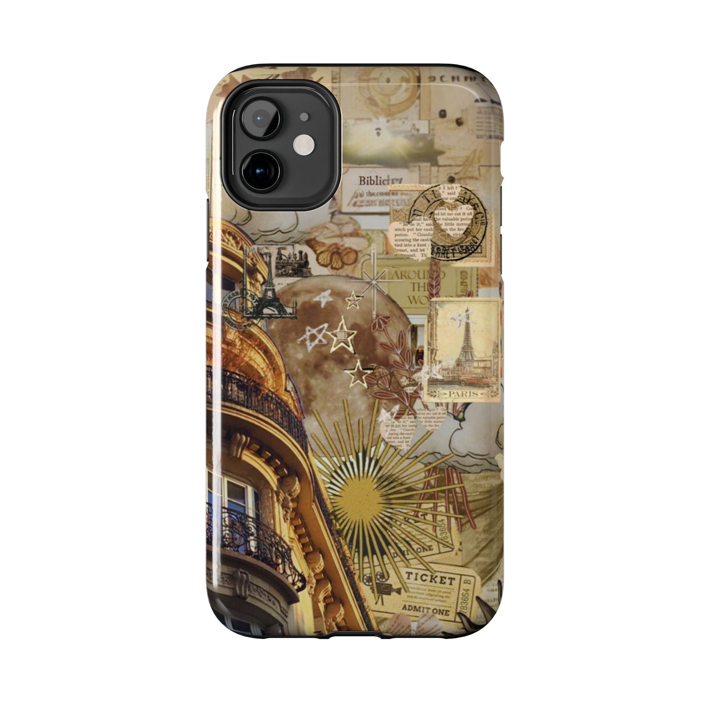 Parisian Dream Collage iPhone Case – Dual - Layer Protection with Vintage French Aesthetic - BOGO Cases
