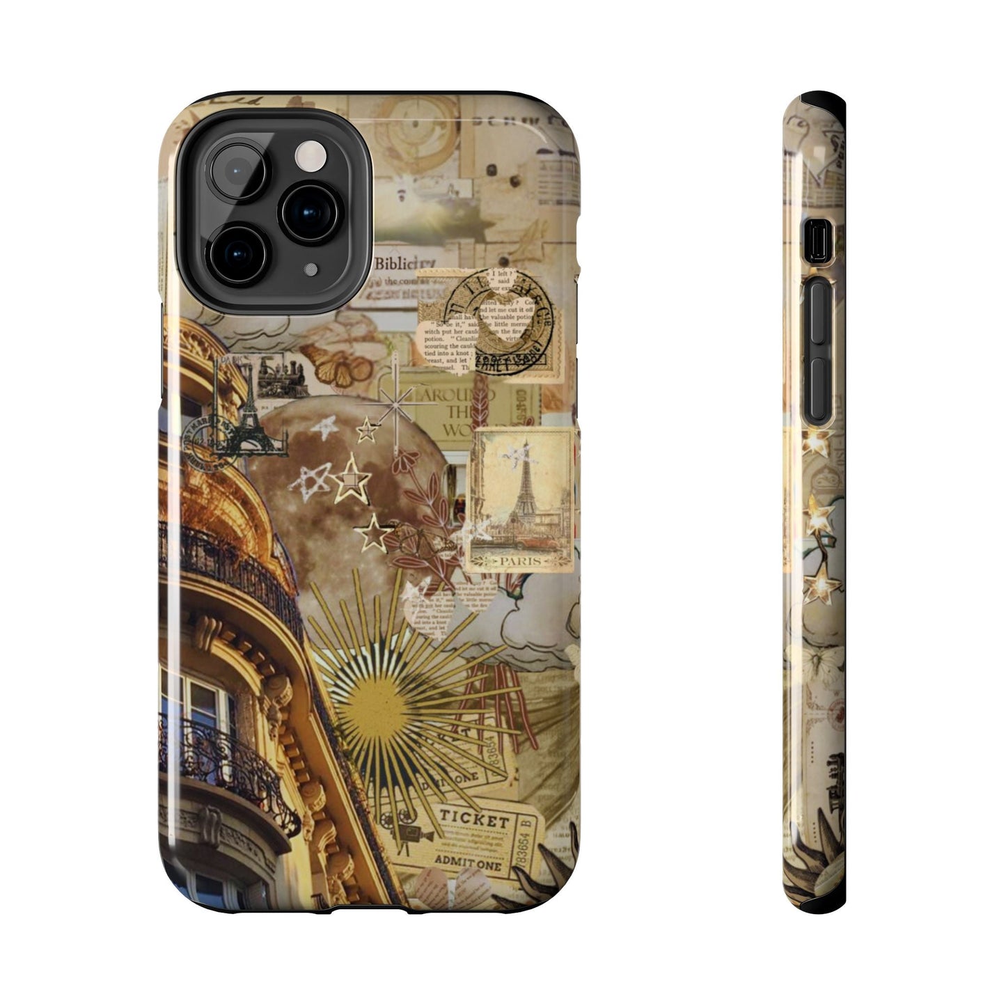 Parisian Dream Collage iPhone Case – Dual - Layer Protection with Vintage French Aesthetic - BOGO Cases