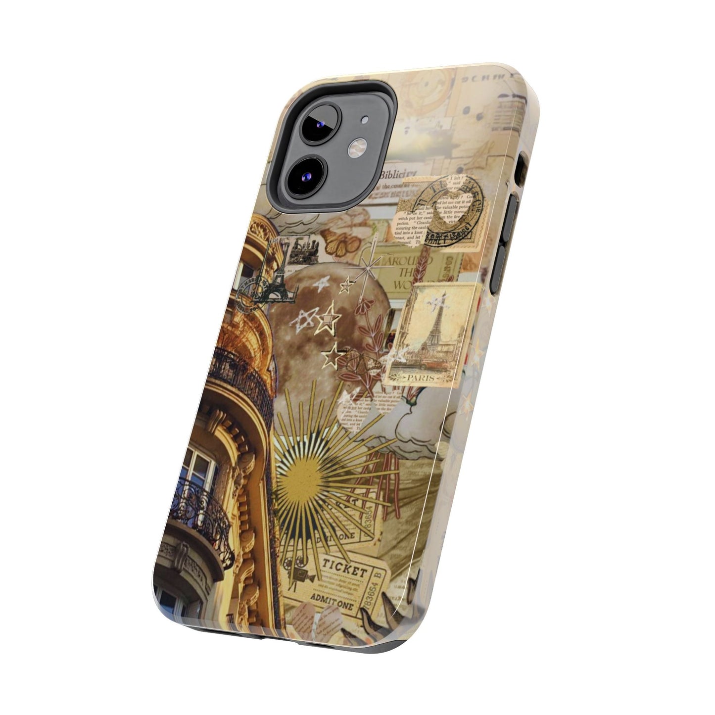 Parisian Dream Collage iPhone Case – Dual - Layer Protection with Vintage French Aesthetic - BOGO Cases