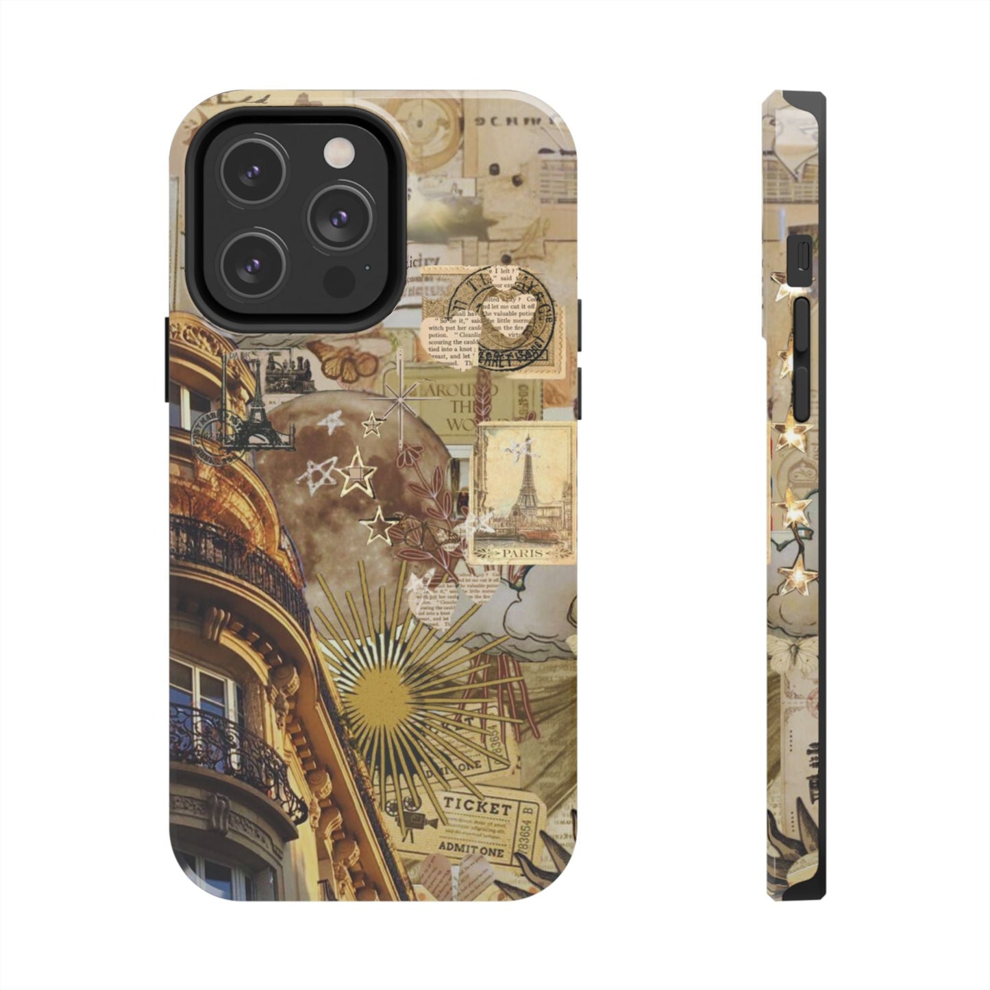 Parisian Dream Collage iPhone Case – Dual - Layer Protection with Vintage French Aesthetic - BOGO Cases