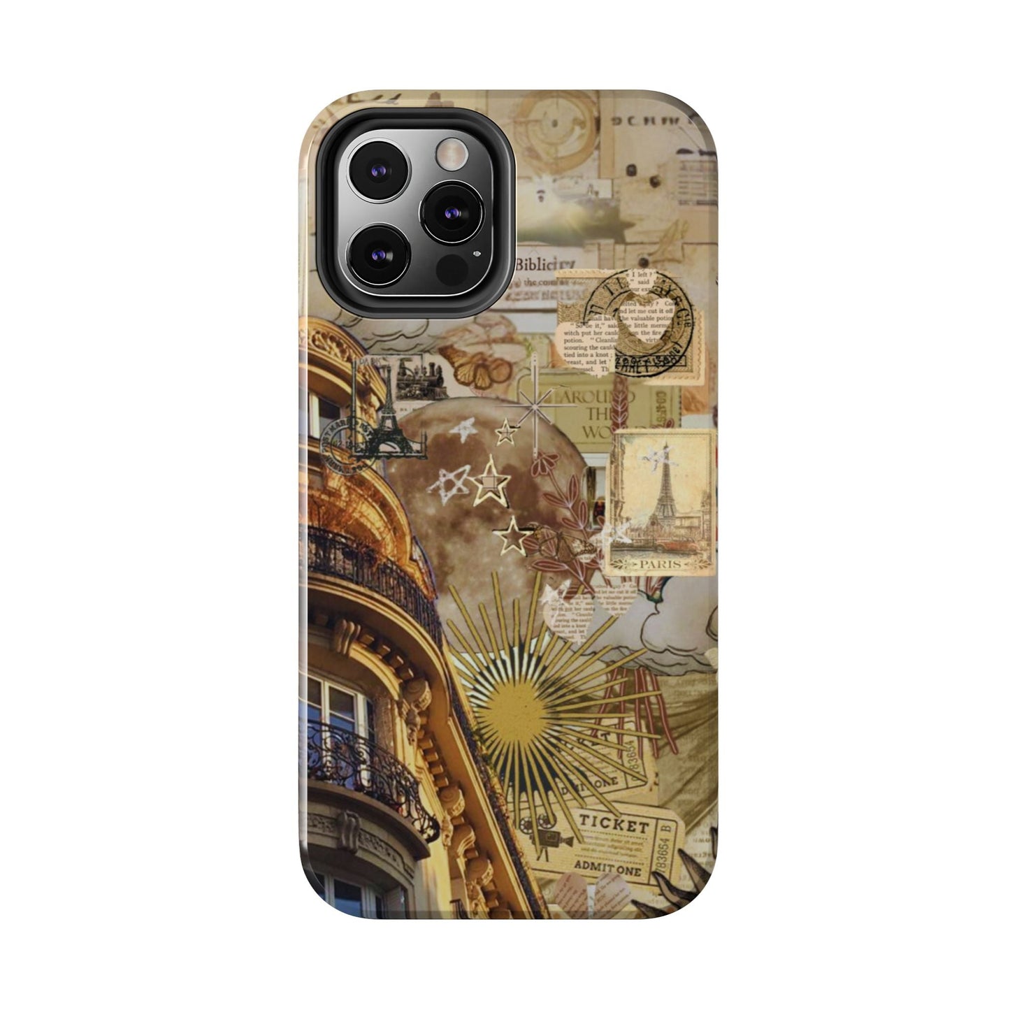 Parisian Dream Collage iPhone Case – Dual - Layer Protection with Vintage French Aesthetic - BOGO Cases
