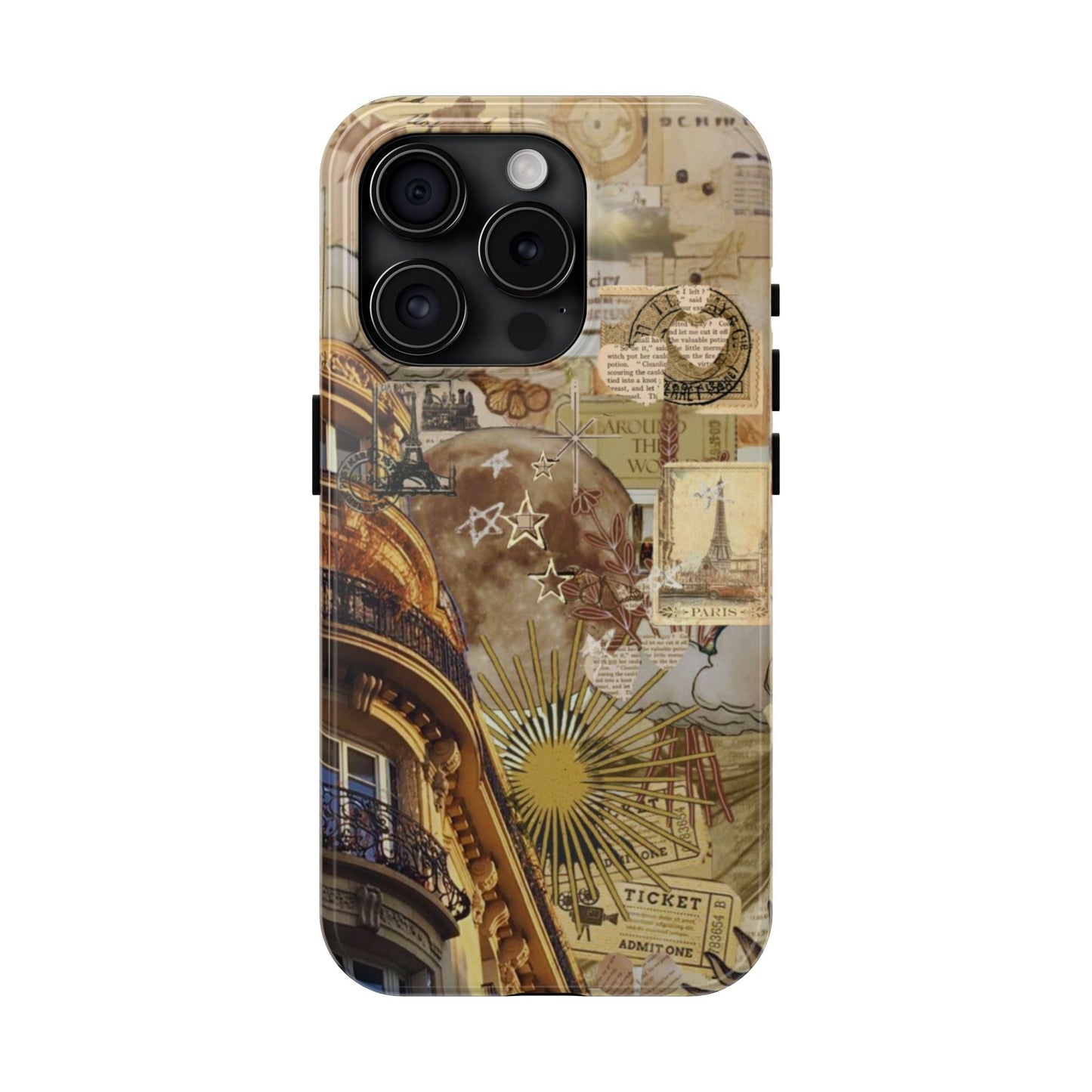 Parisian Dream Collage iPhone Case – Dual - Layer Protection with Vintage French Aesthetic - BOGO Cases
