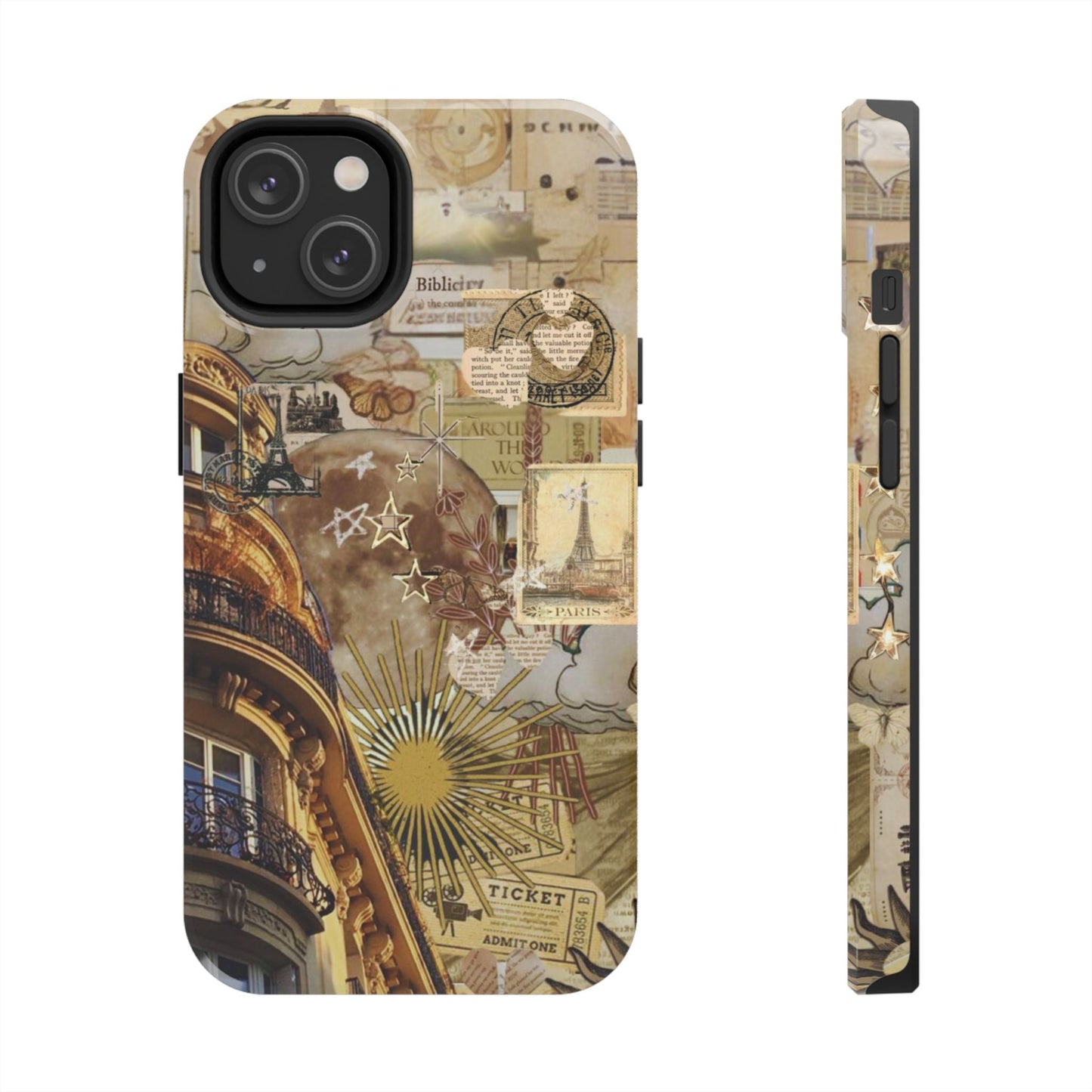 Parisian Dream Collage iPhone Case – Dual - Layer Protection with Vintage French Aesthetic - BOGO Cases
