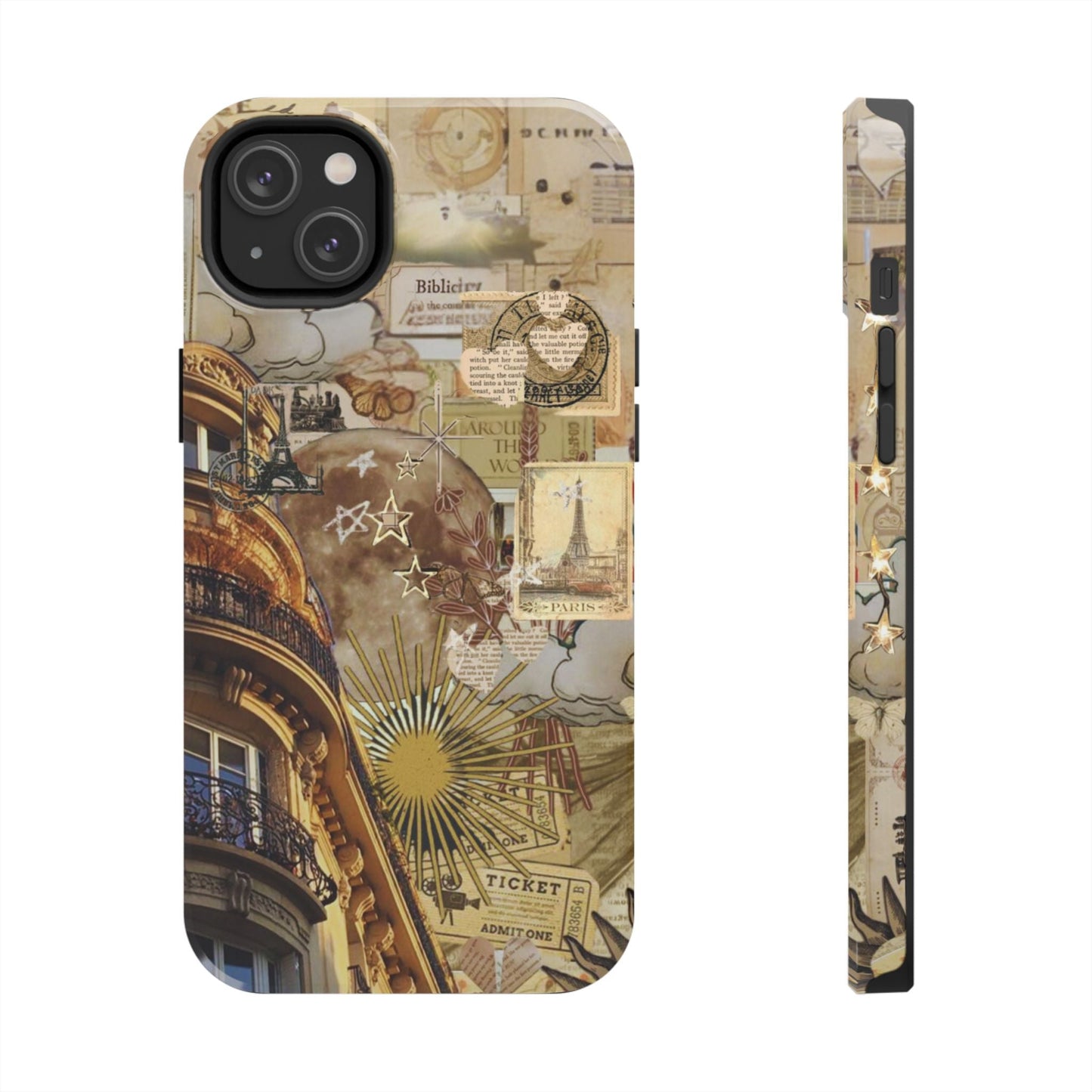 Parisian Dream Collage iPhone Case – Dual - Layer Protection with Vintage French Aesthetic - BOGO Cases
