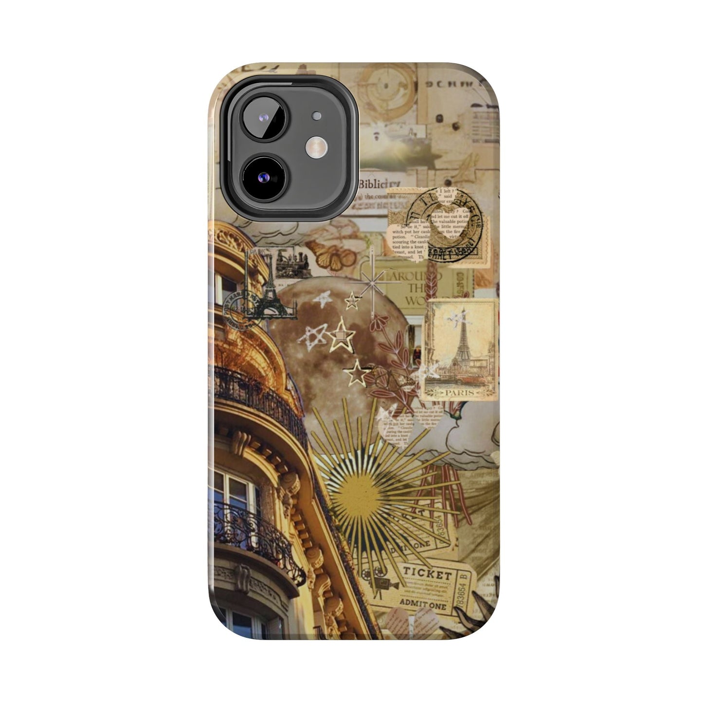 Parisian Dream Collage iPhone Case – Dual - Layer Protection with Vintage French Aesthetic - BOGO Cases