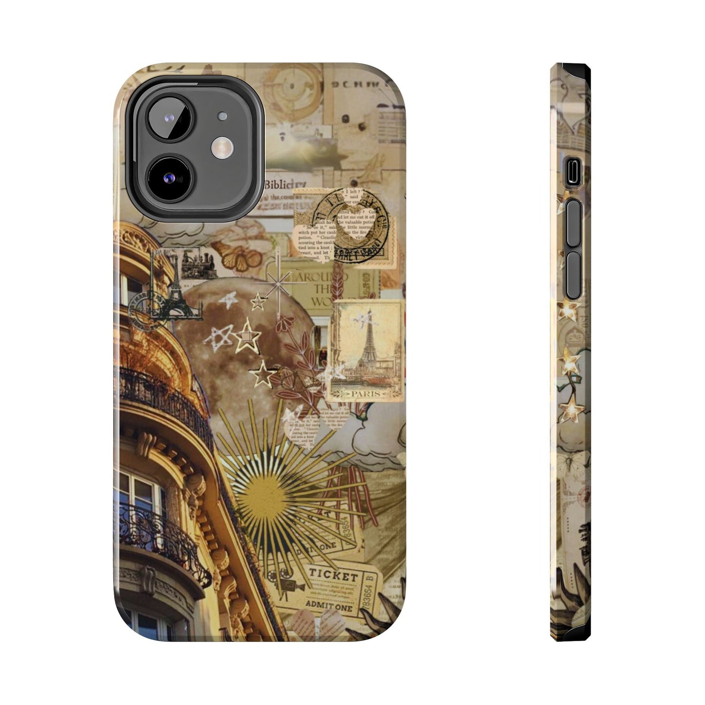 Parisian Dream Collage iPhone Case – Dual - Layer Protection with Vintage French Aesthetic - BOGO Cases