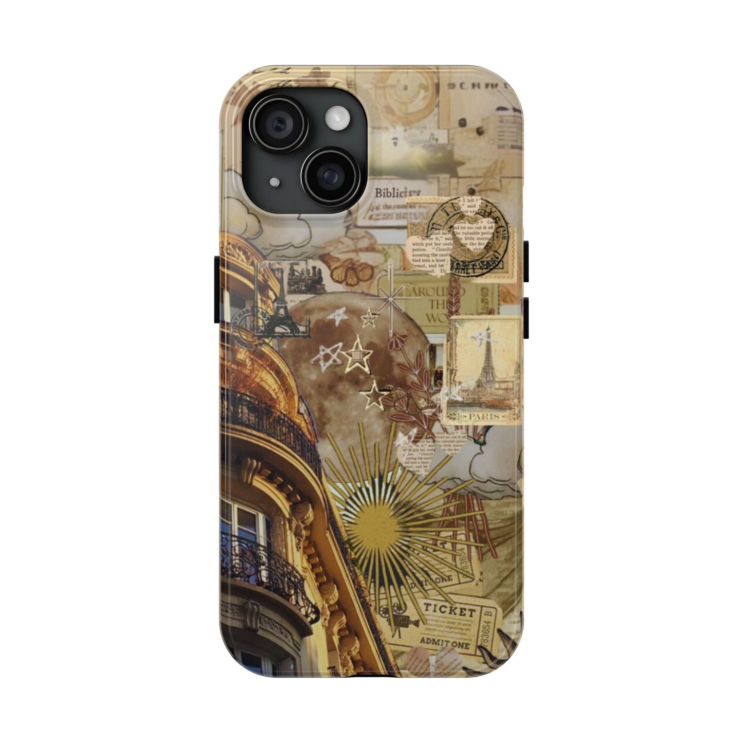 Parisian Dream Collage iPhone Case – Dual - Layer Protection with Vintage French Aesthetic - BOGO Cases