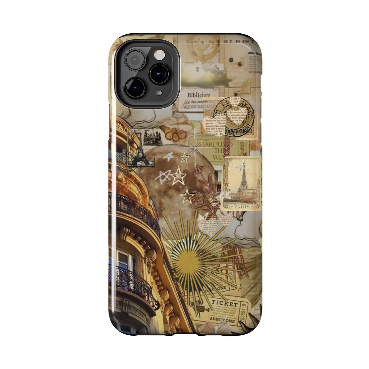 Parisian Dream Collage iPhone Case – Dual - Layer Protection with Vintage French Aesthetic - BOGO Cases