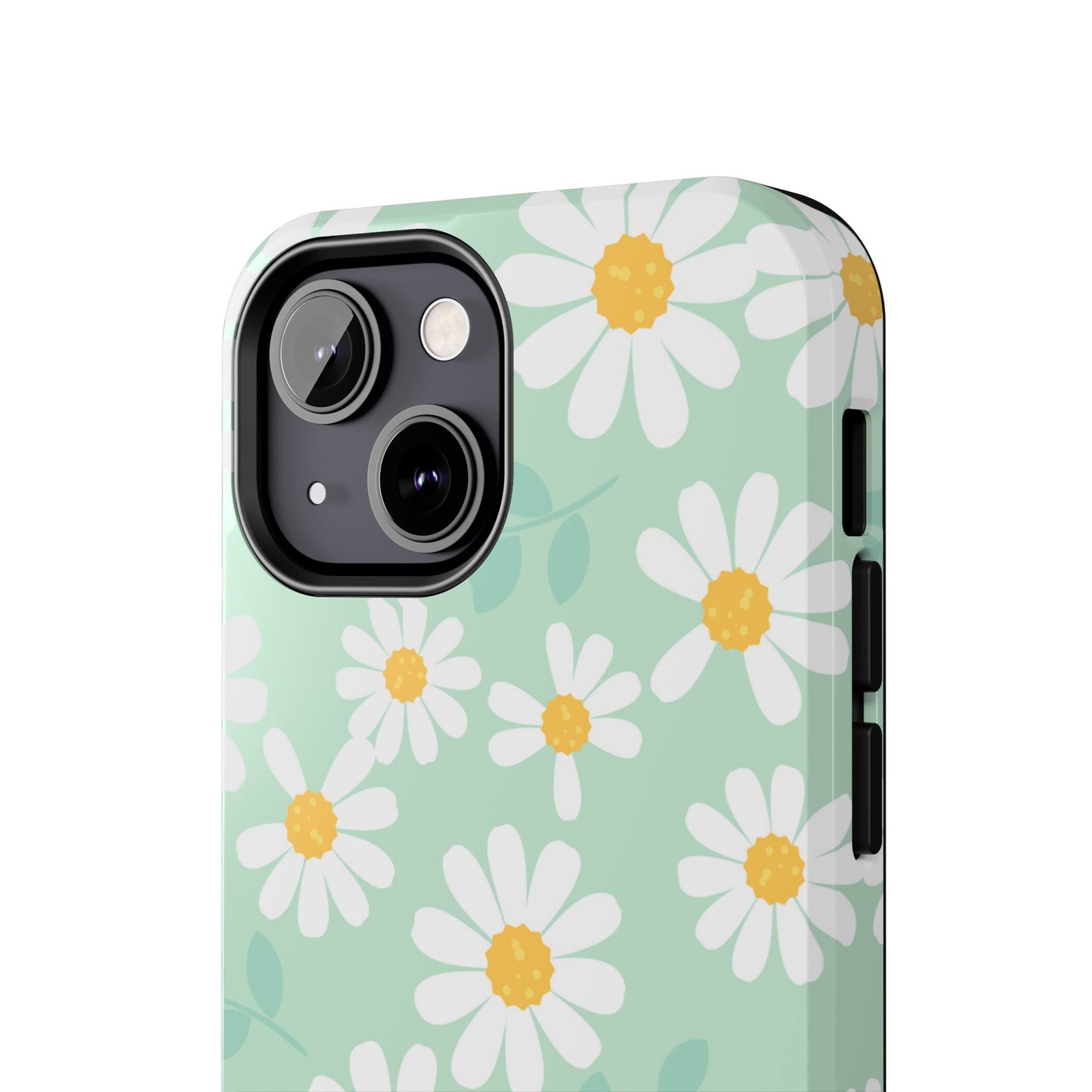 Pastel Daisy iPhone Case – Soft Mint Green Floral Design, Slim and Durable - BOGO Cases