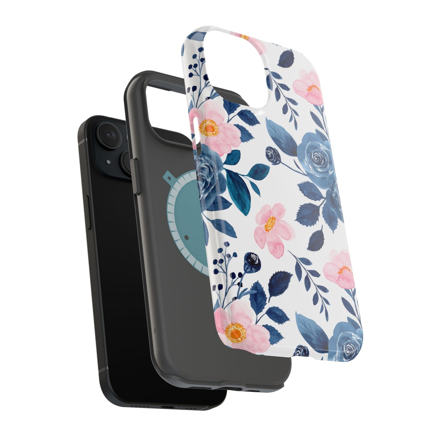 Pastel Garden Charm – MagSafe Case with Soft Watercolor Floral Print - BOGO Cases