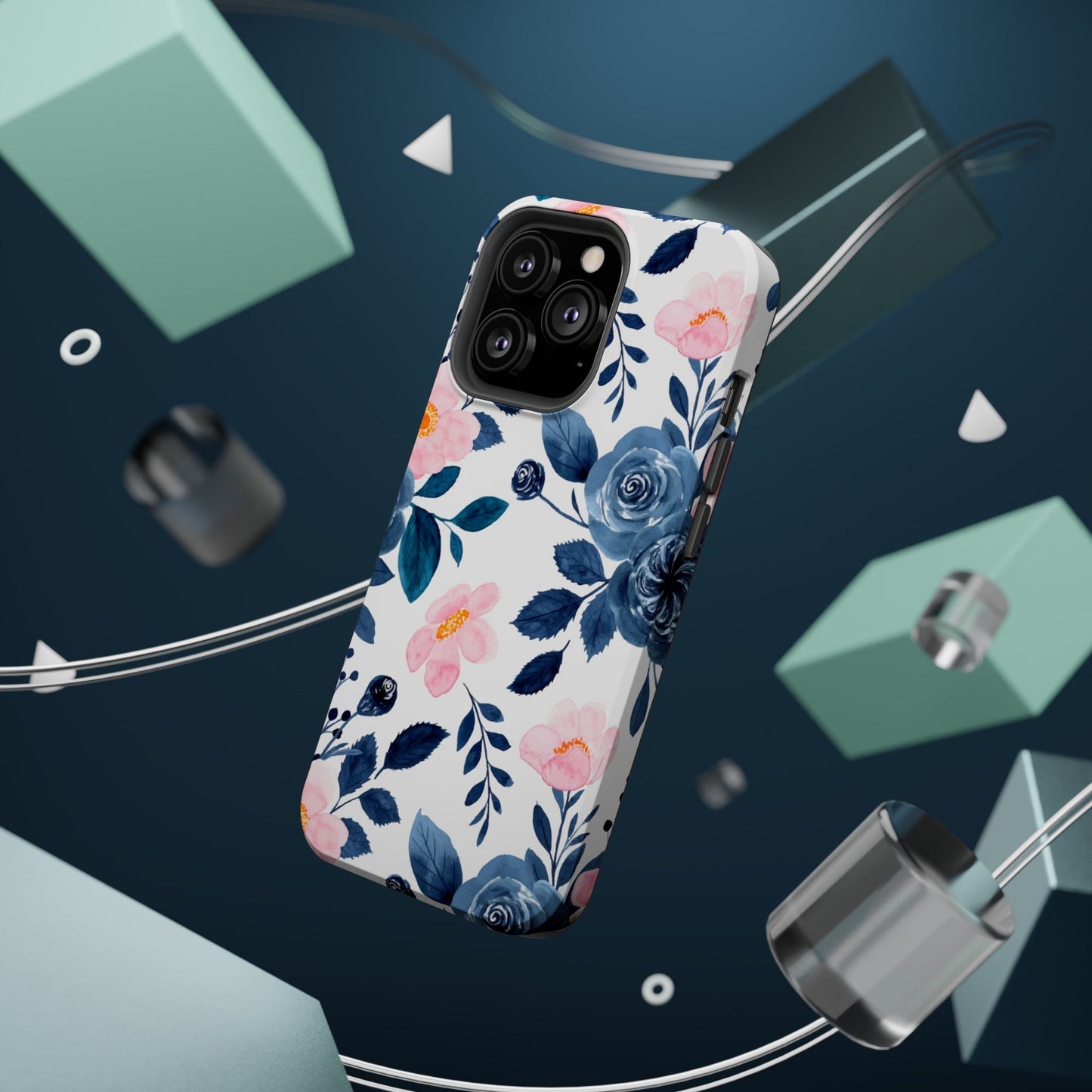 Pastel Garden Charm – MagSafe Case with Soft Watercolor Floral Print - BOGO Cases