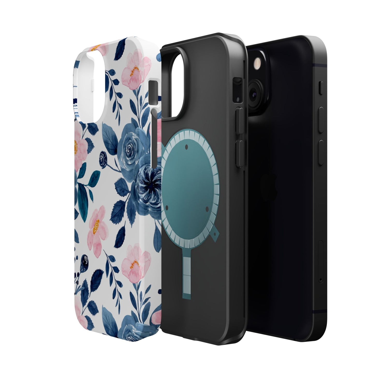 Pastel Garden Charm – MagSafe Case with Soft Watercolor Floral Print - BOGO Cases