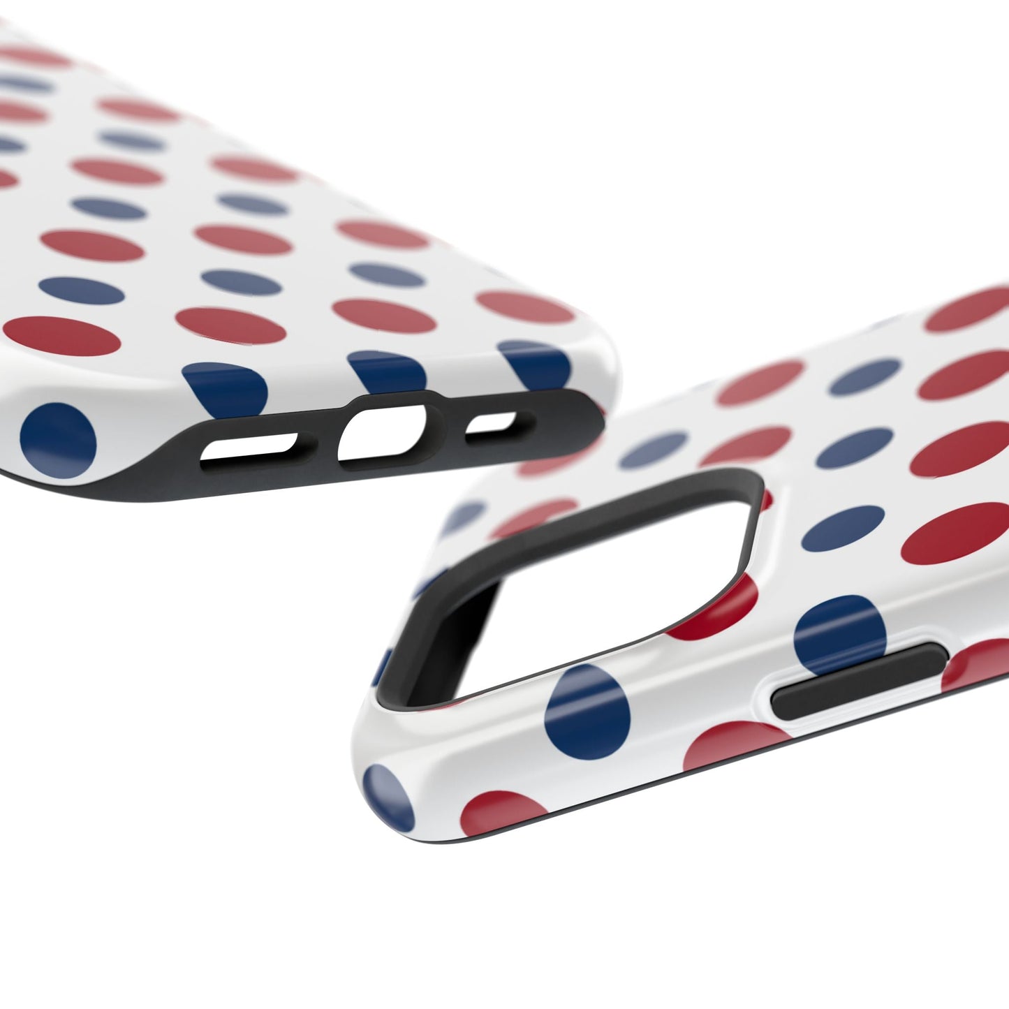 Patriotic Navy, White, and Red Polka Dot MagSafe iPhone Case - BOGO Cases