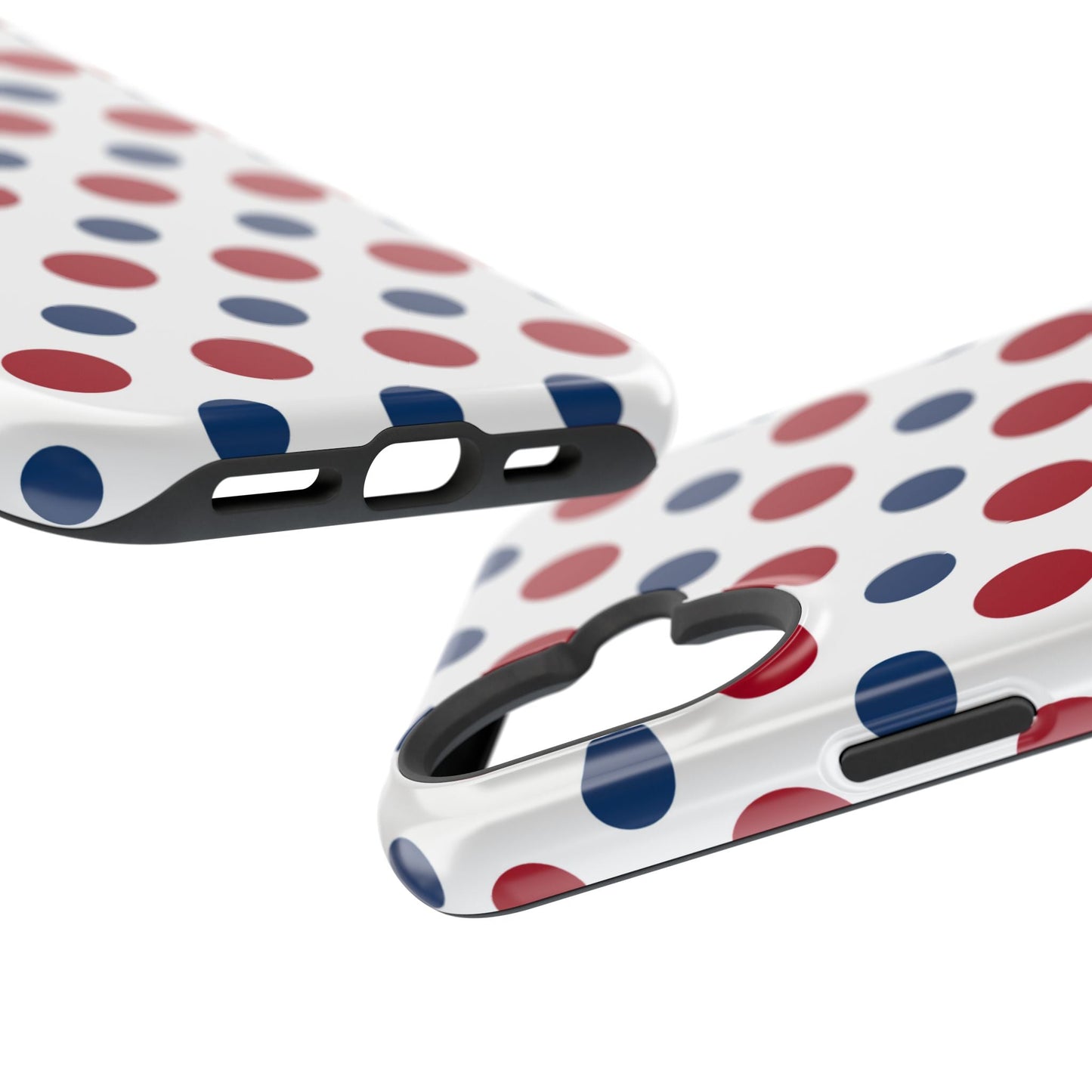 Patriotic Navy, White, and Red Polka Dot MagSafe iPhone Case - BOGO Cases