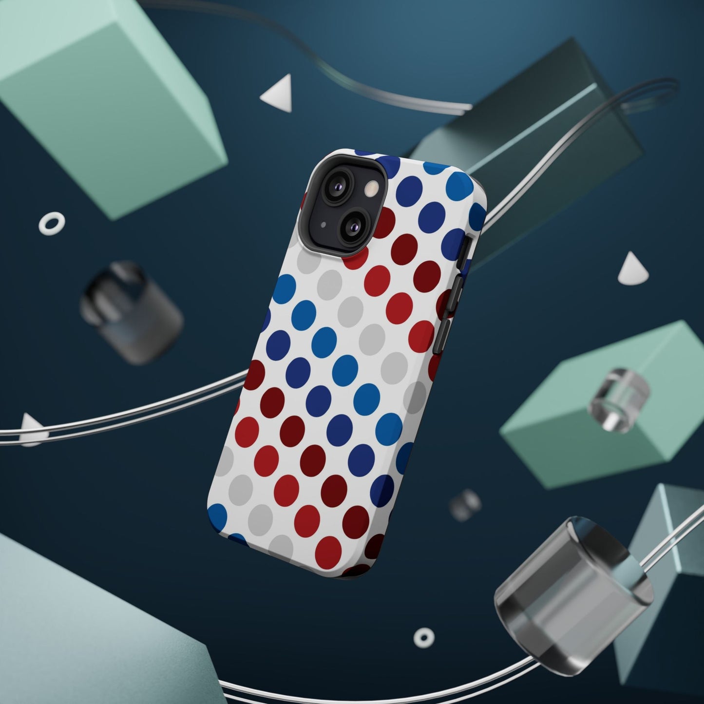 Patriotic Polka Dots - MagSafe iPhone Case - BOGO Cases