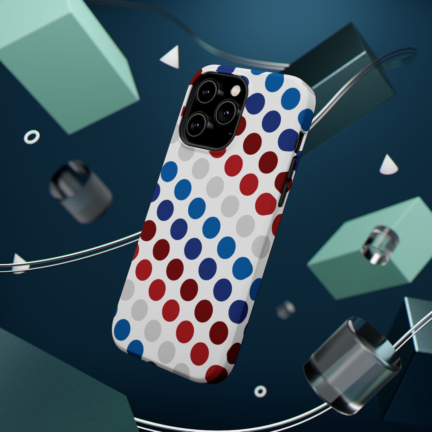 Patriotic Polka Dots - MagSafe iPhone Case - BOGO Cases