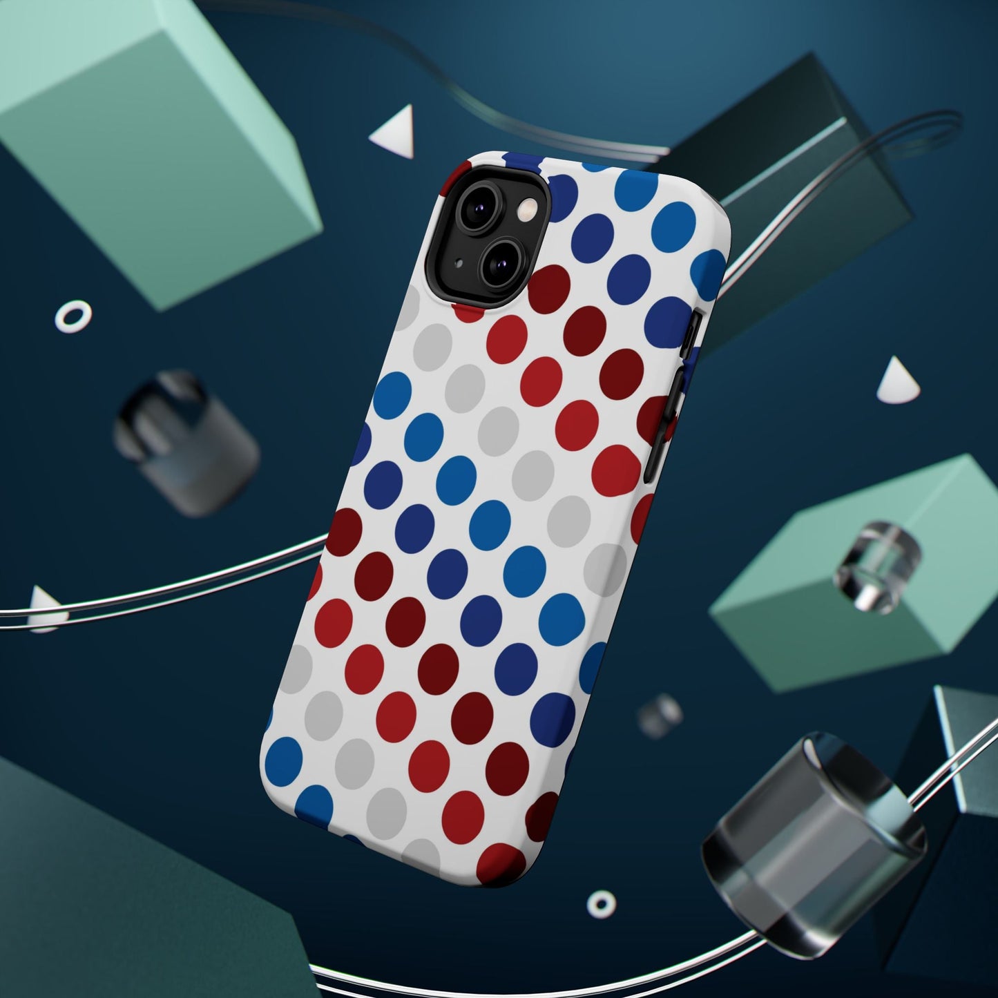 Patriotic Polka Dots - MagSafe iPhone Case - BOGO Cases