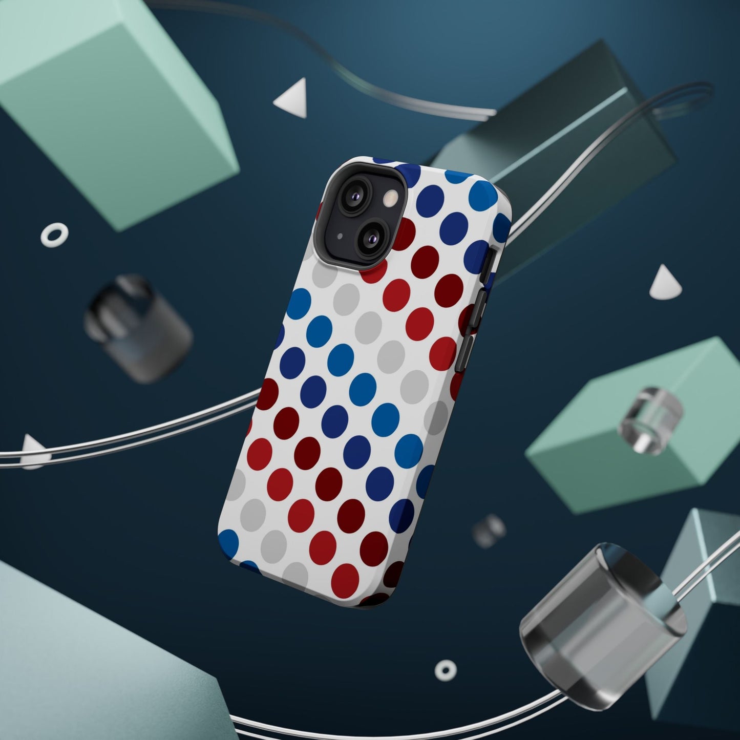 Patriotic Polka Dots - MagSafe iPhone Case - BOGO Cases