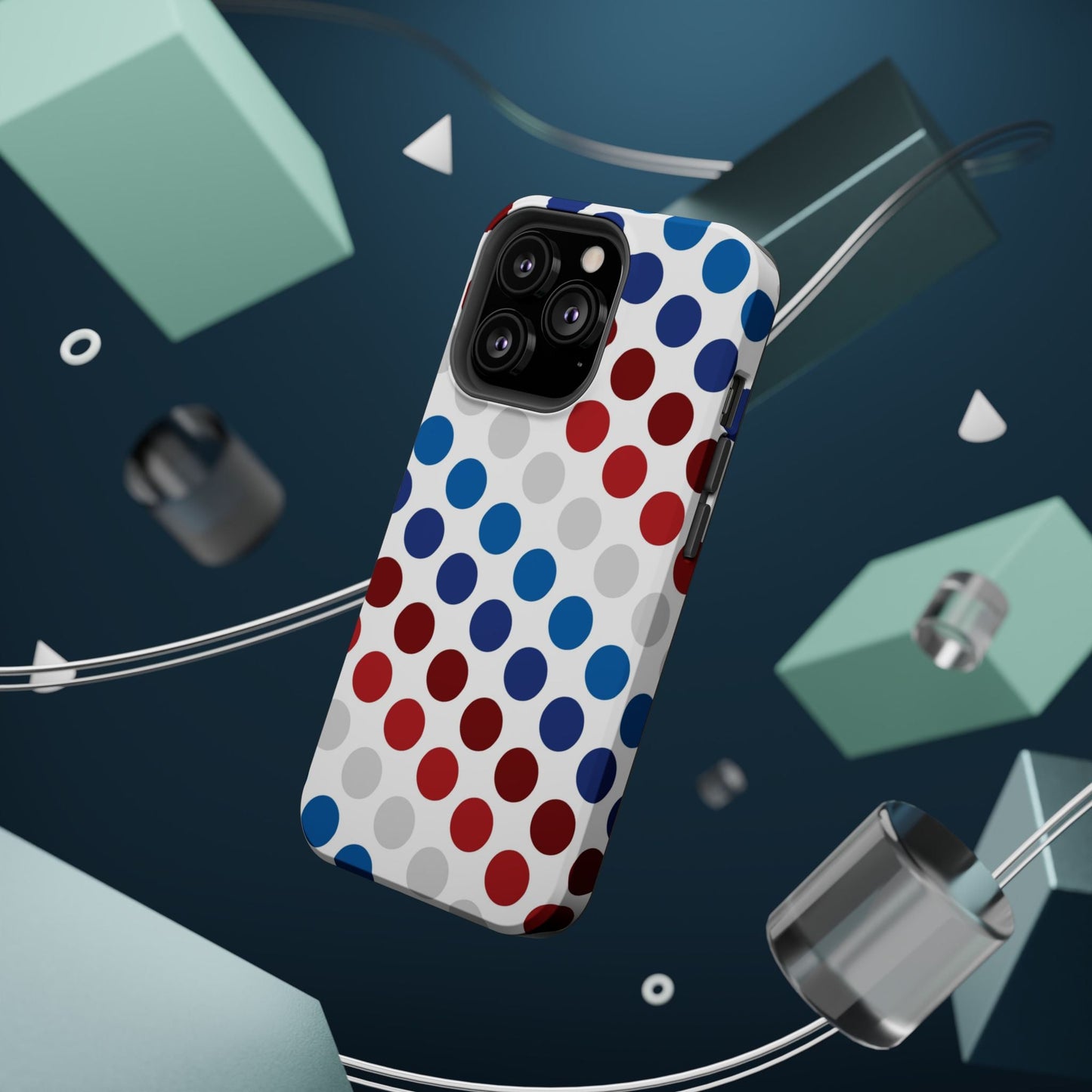 Patriotic Polka Dots - MagSafe iPhone Case - BOGO Cases