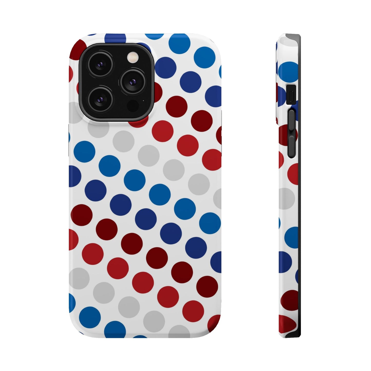 Patriotic Polka Dots - MagSafe iPhone Case - BOGO Cases