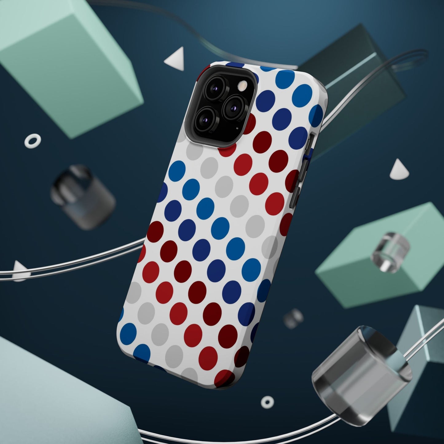 Patriotic Polka Dots - MagSafe iPhone Case - BOGO Cases