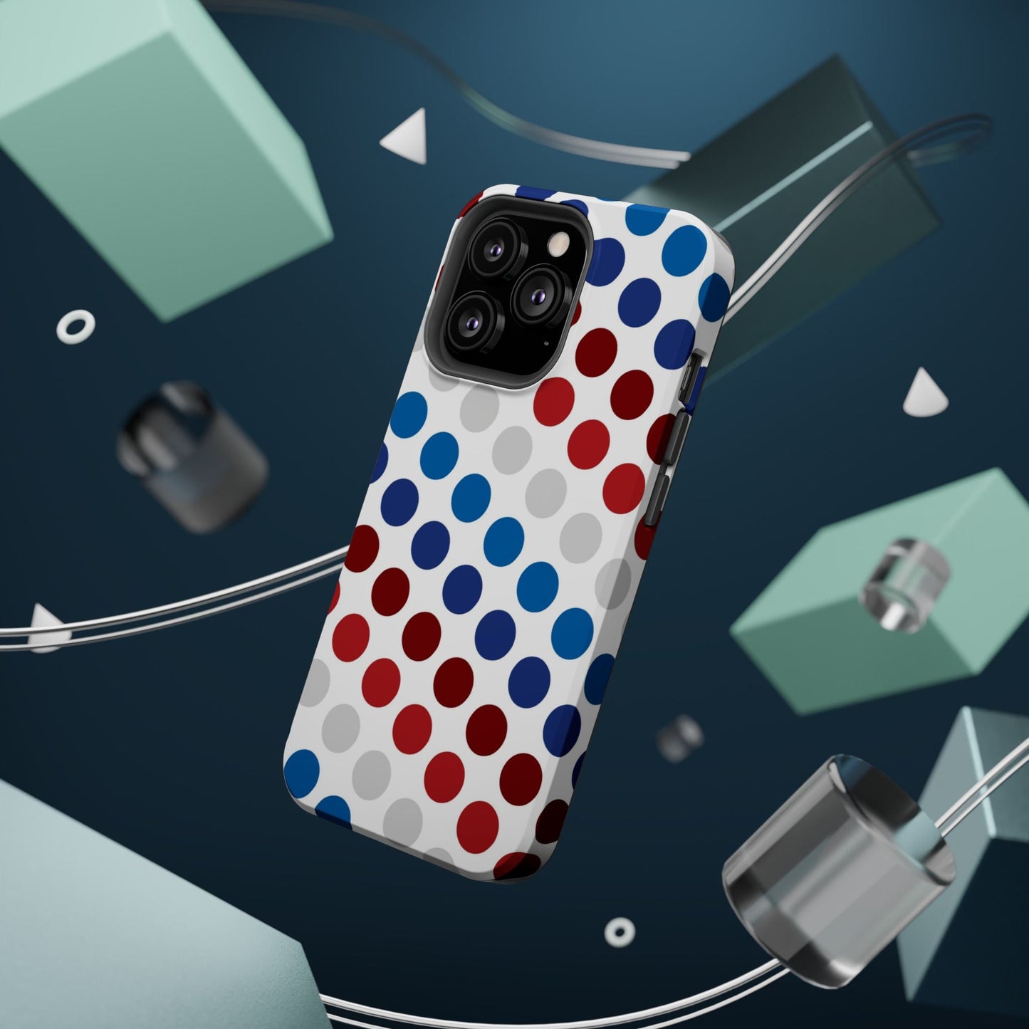 Patriotic Polka Dots - MagSafe iPhone Case - BOGO Cases