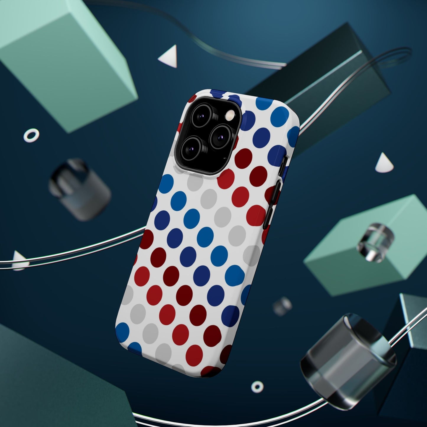 Patriotic Polka Dots - MagSafe iPhone Case - BOGO Cases